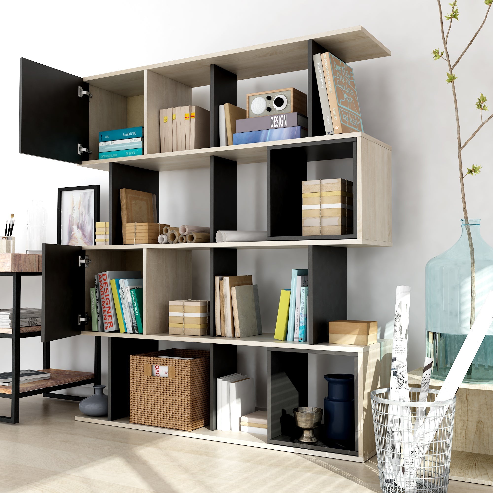Alliance Geometric Bookcase – () by Modern Haus