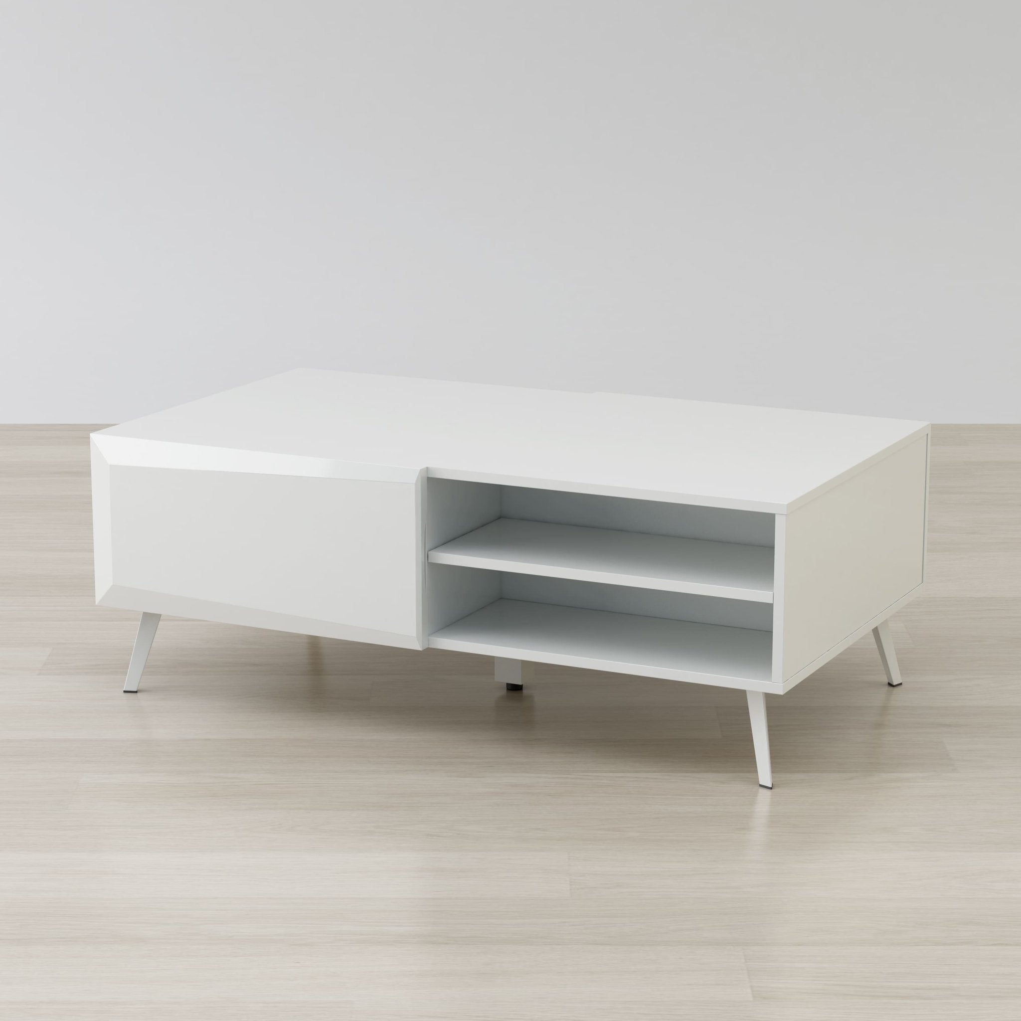 Altus 43" Coffee Table White Glossy – () by Modern Haus