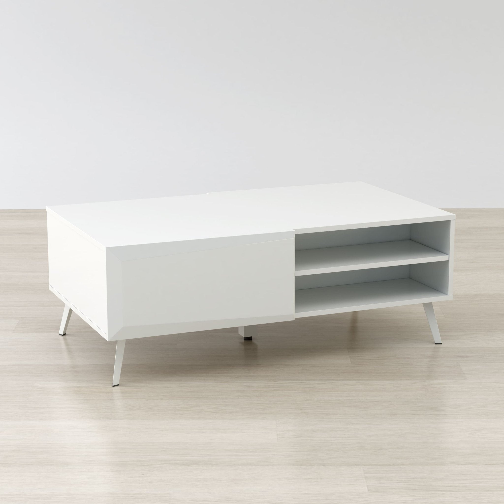 Altus 43" Coffee Table White Glossy – () by Modern Haus