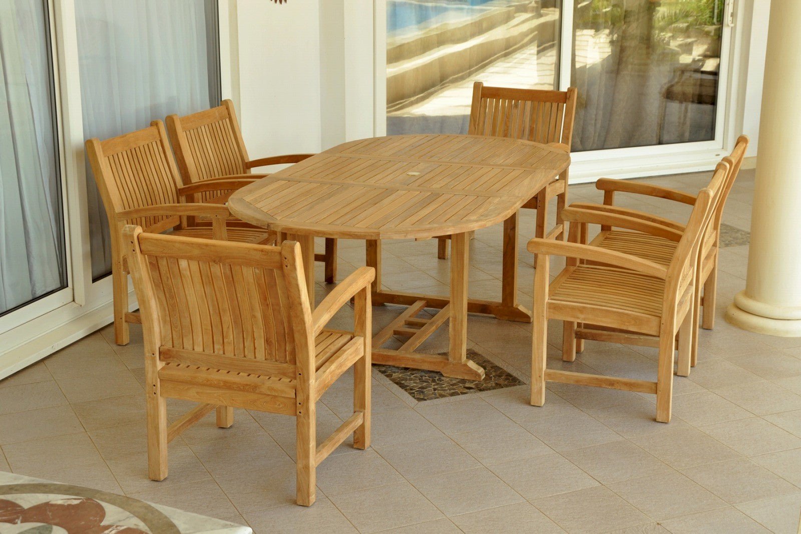 Bahama Sahara 7 - pc Dining Table Set – () by Anderson Teak