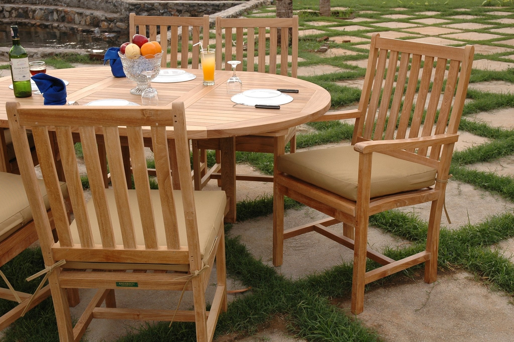 Bahama Wilshire 7 - pc Dining Table Set – () by Anderson Teak