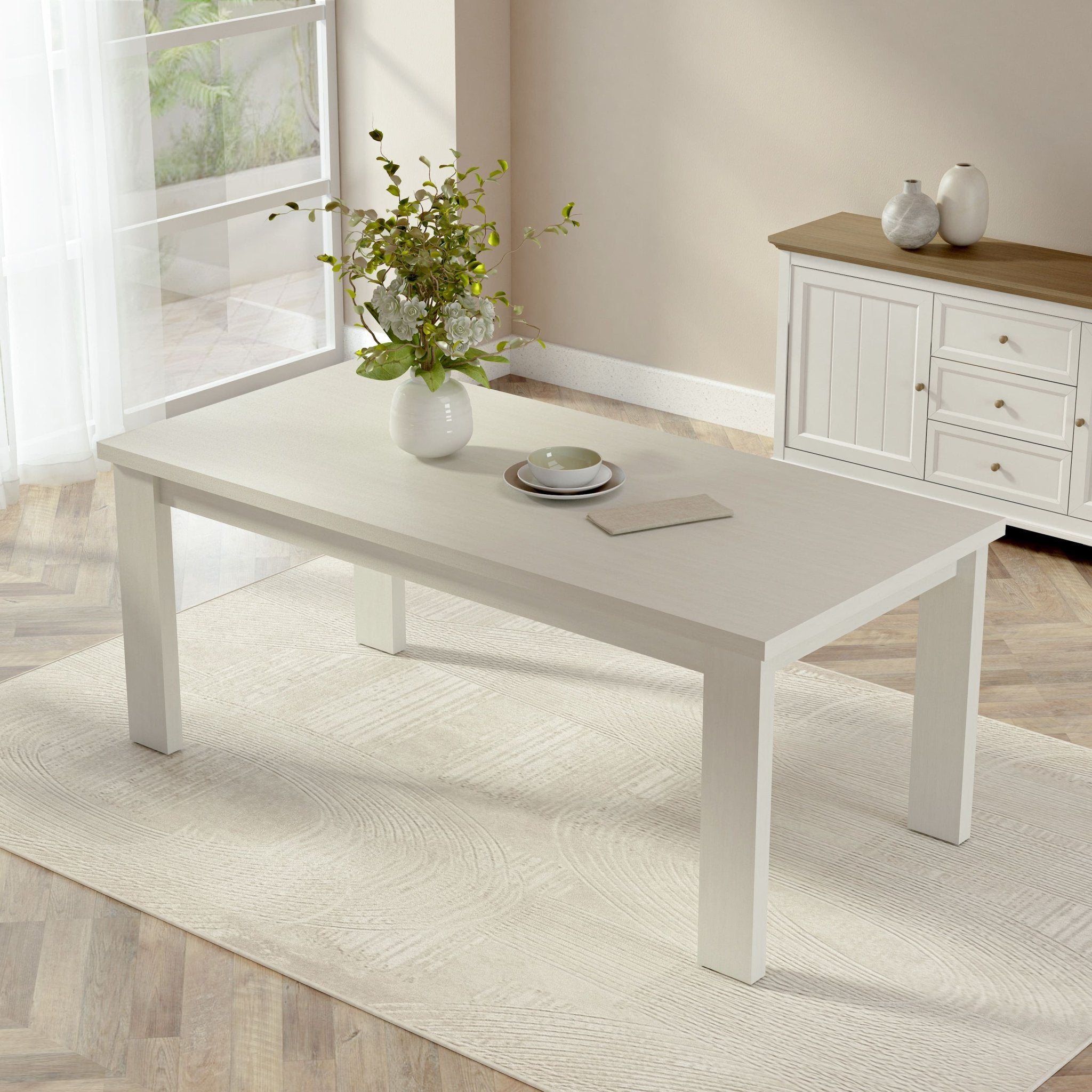 Brentford Dining Table – (White) by Anderson Teak