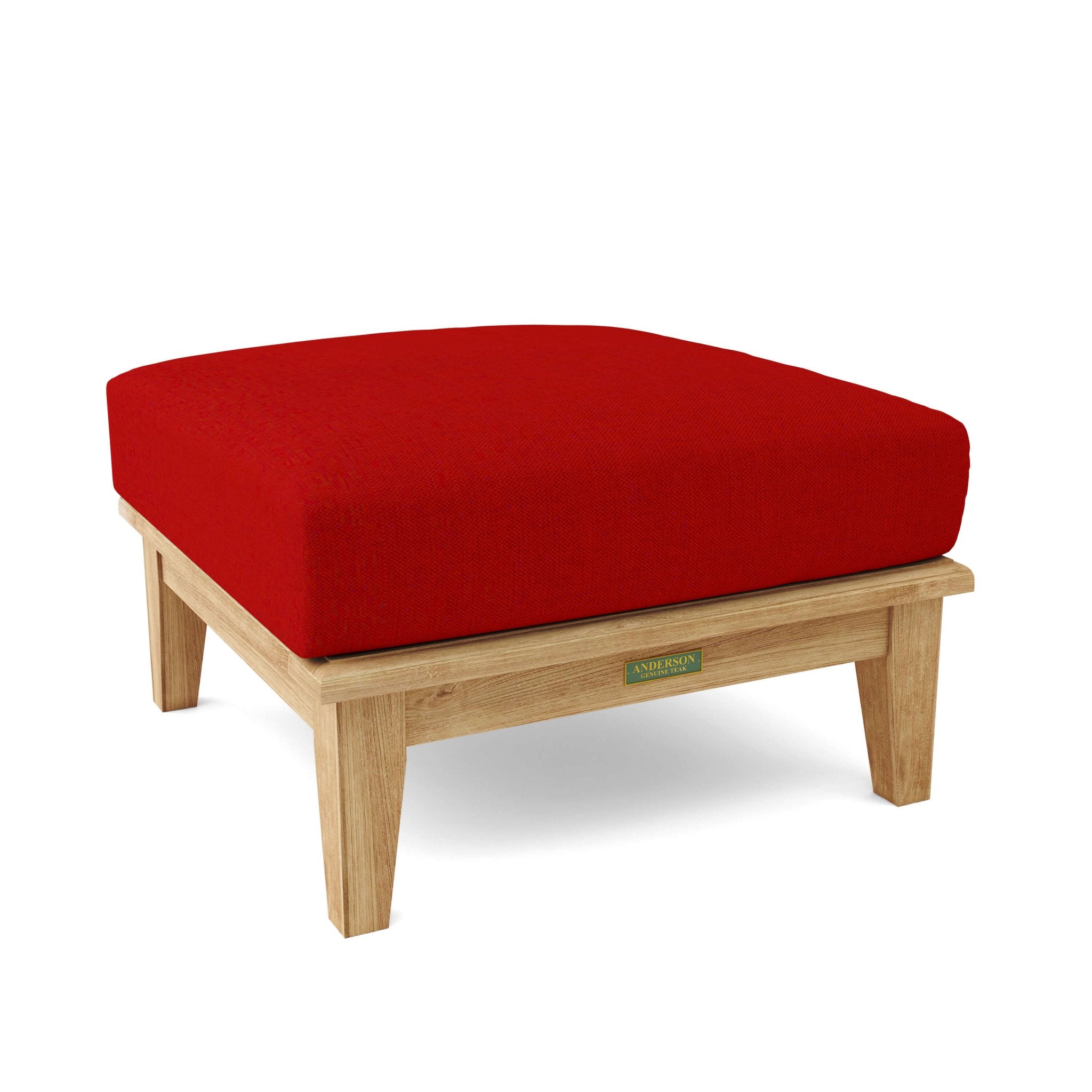 Brianna Deep Seating Ottoman – (Jockey Red) by Anderson Teak