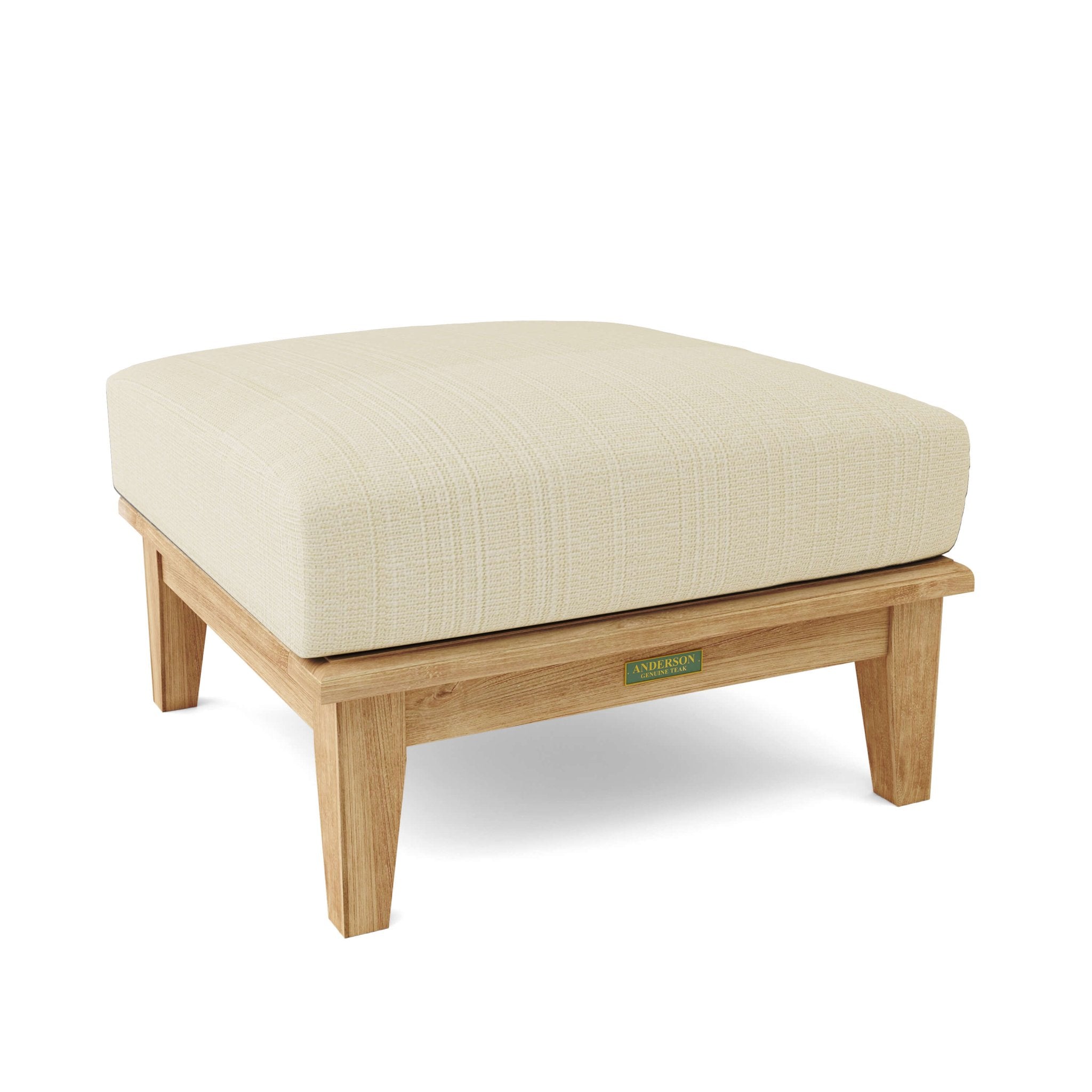 Brianna Deep Seating Ottoman – (Linen Antique Beige) by Anderson Teak