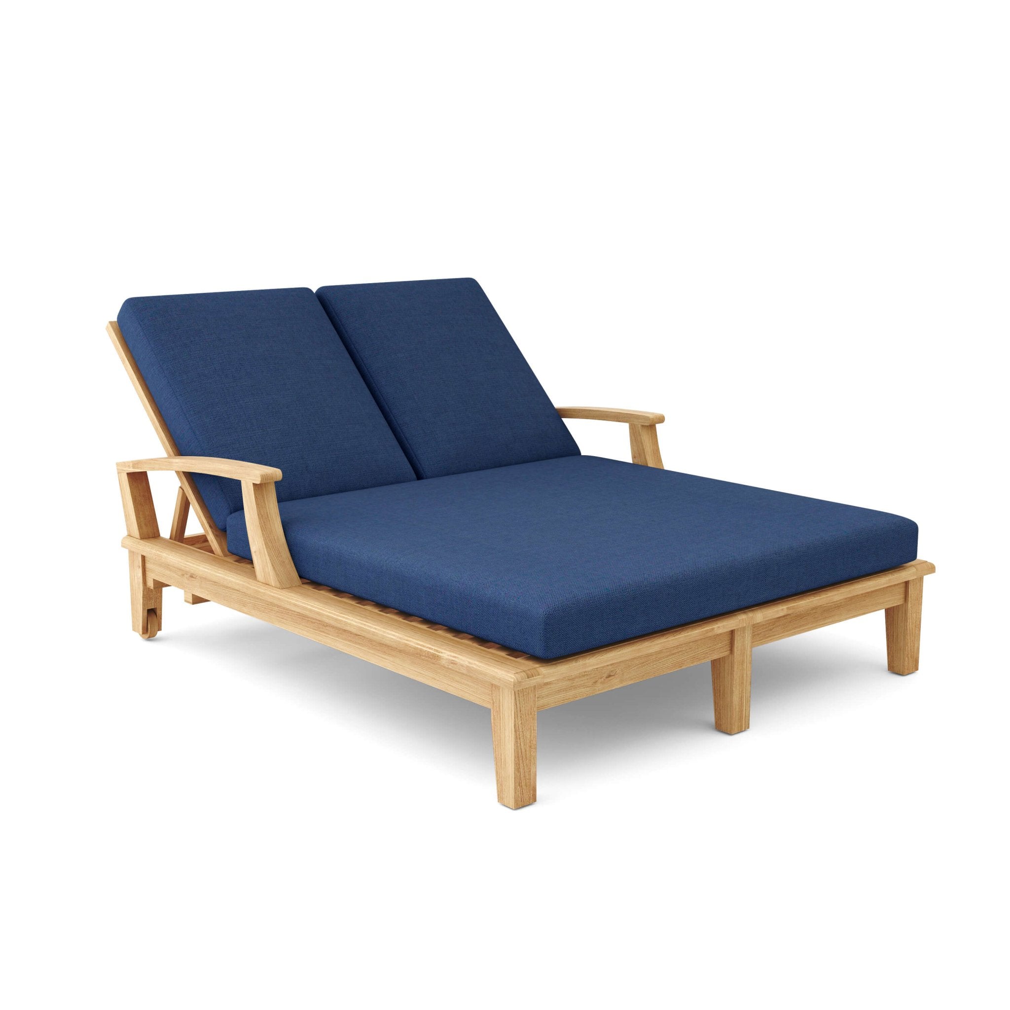 Brianna Double Sun Lounger – Teak Daybed (No Cushion) by Anderson Teak