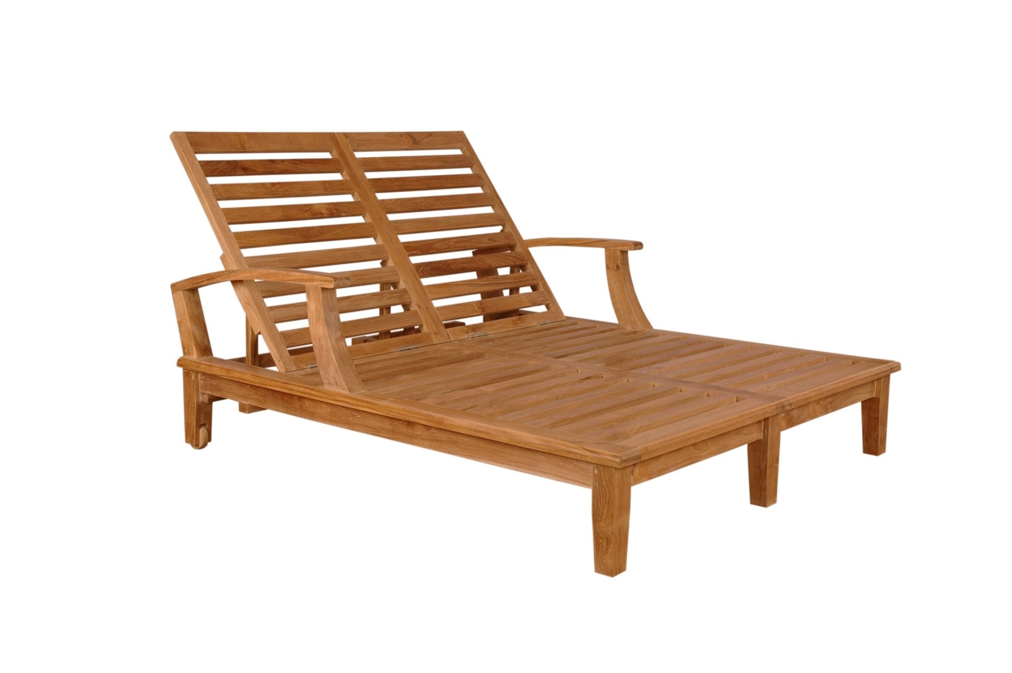 Brianna Double Sun Lounger – Teak Daybed (No Cushion) by Anderson Teak
