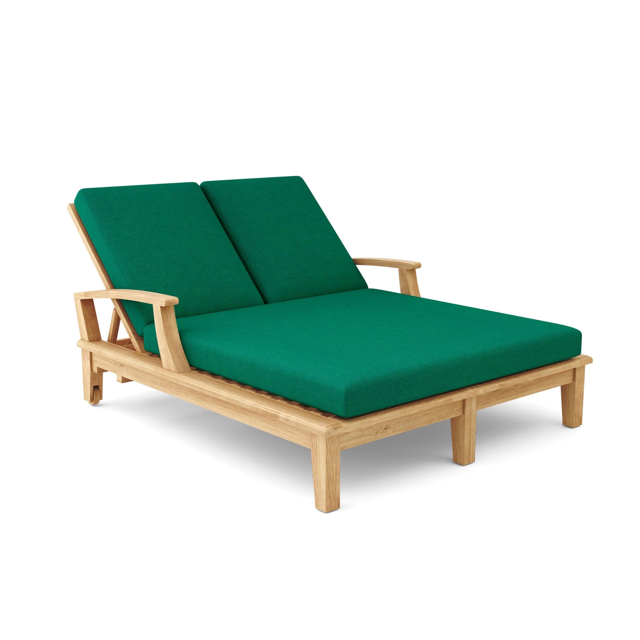 Brianna Double Sun Lounger – Teak Daybed (No Cushion) by Anderson Teak