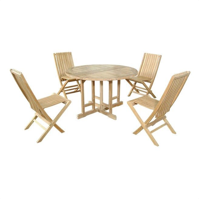 Butterfly Comfort 5 - pc Dining Table Set – Teak Dining Set () by Anderson Teak