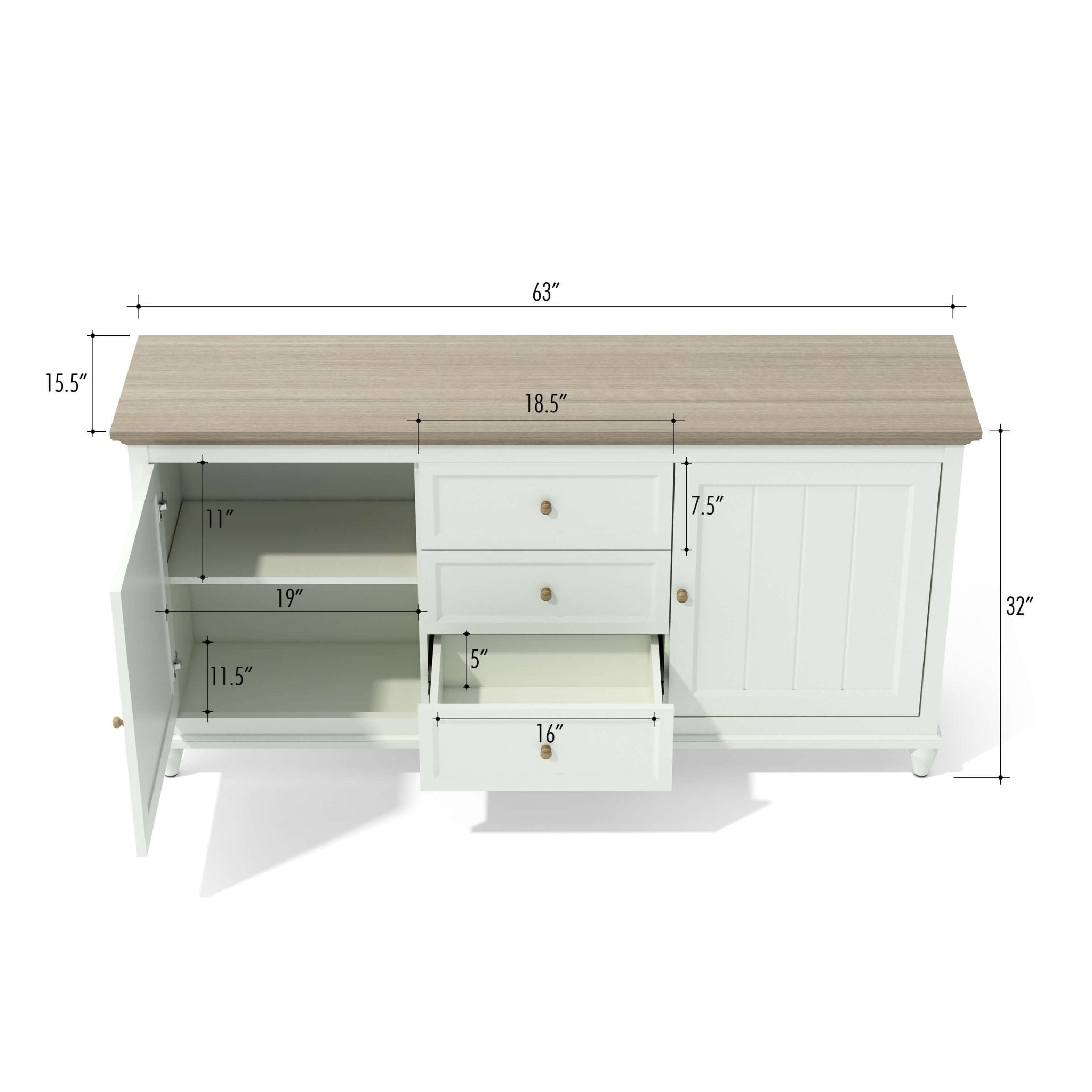 Chenon Sideboard – Furniture (White) by Anderson Teak