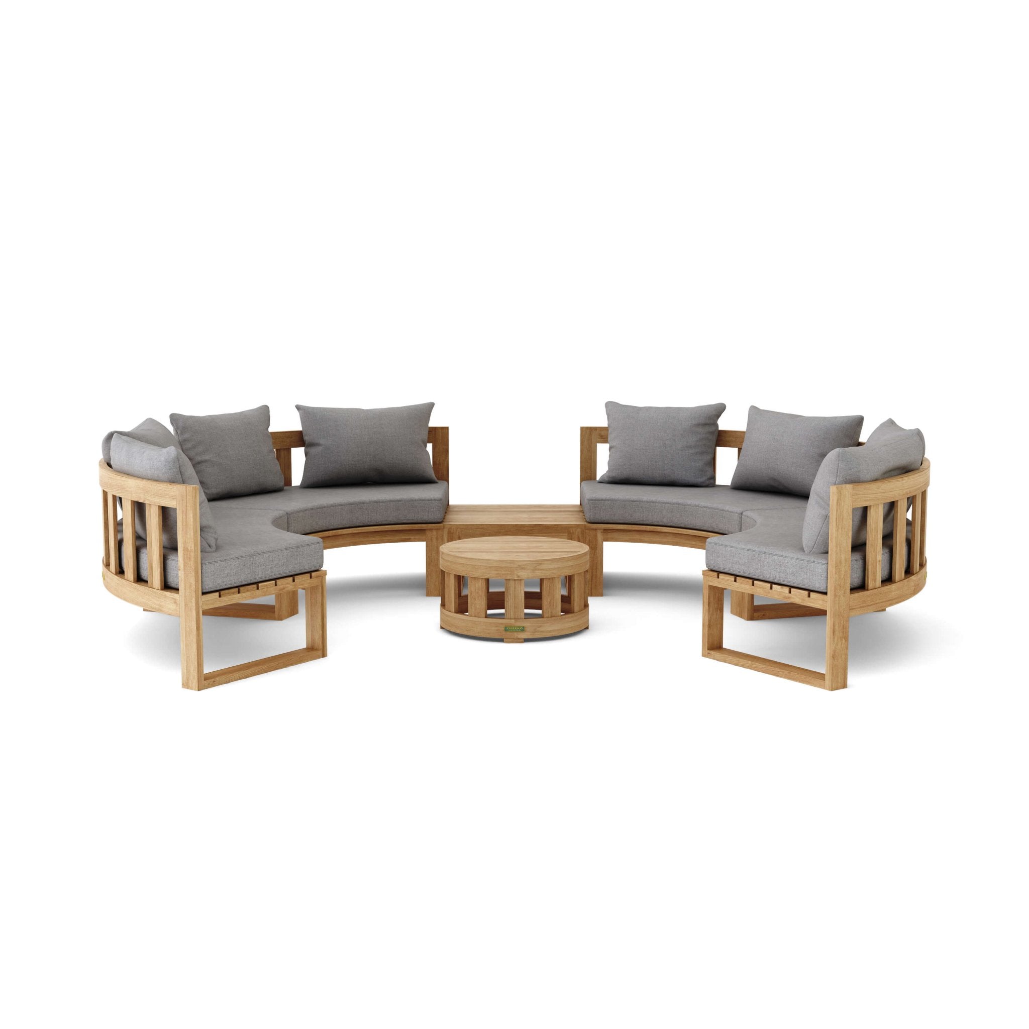 Circular Modular Deep Seating – (Cast Slate) by Anderson Teak