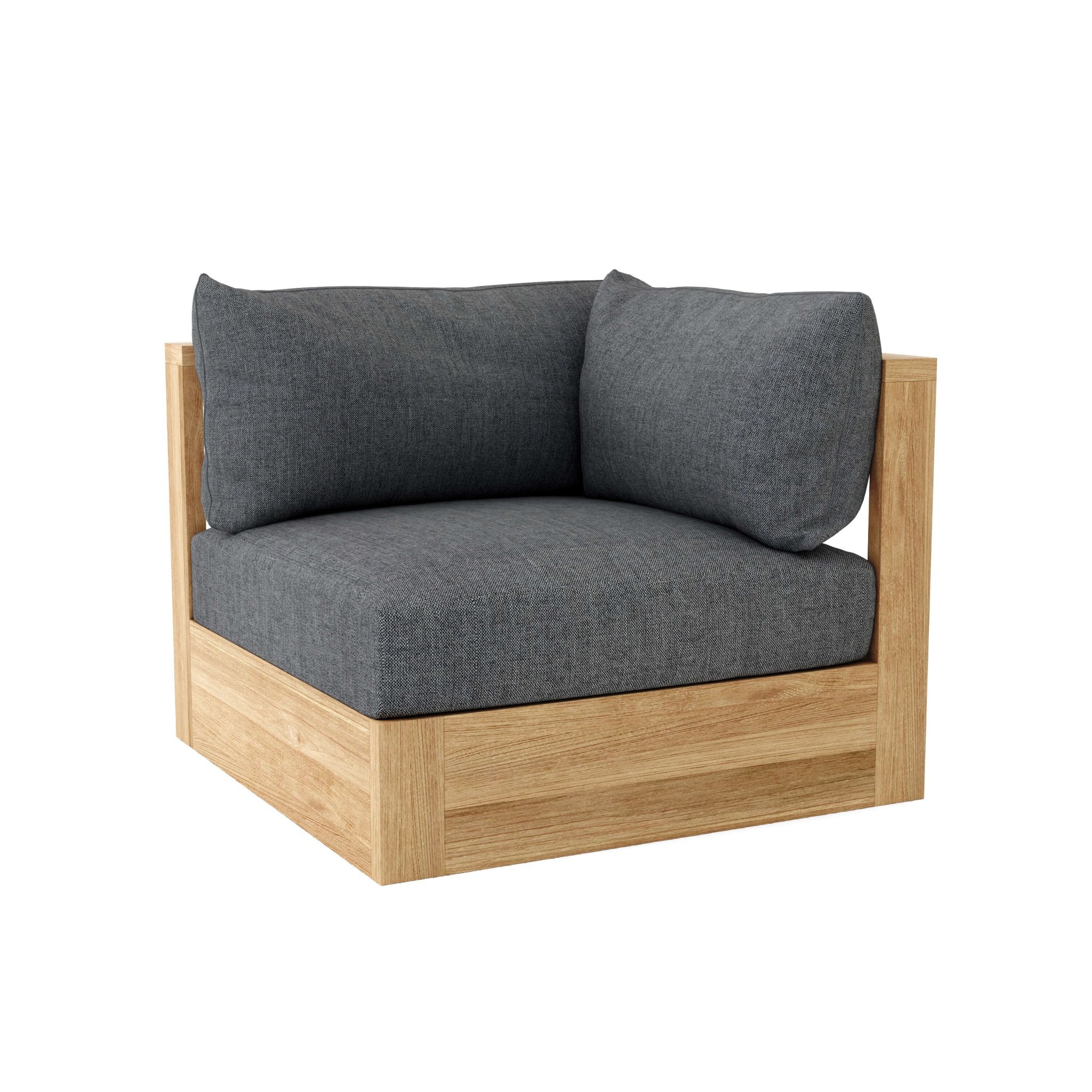 Copacabana Deep Seating Corner Modular – Outdoor Chairs (Cast Charcoal) by Anderson Teak