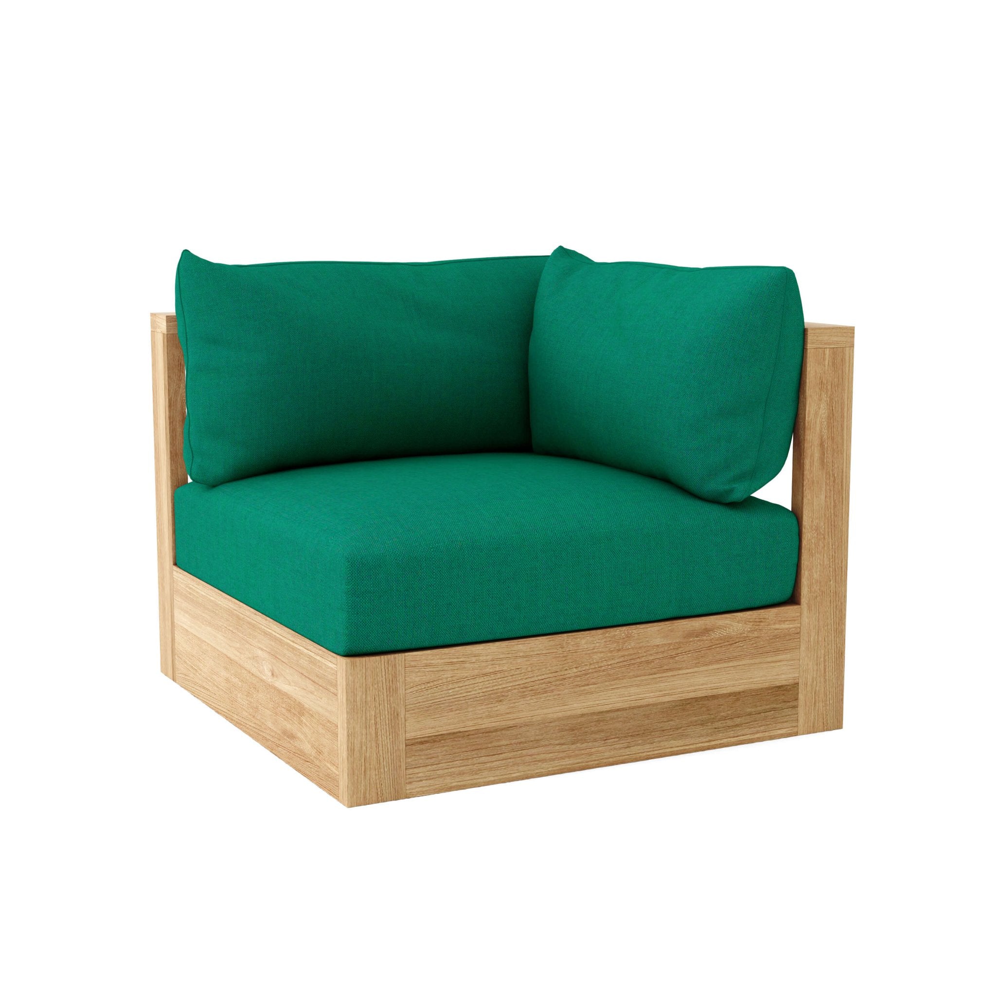 Copacabana Deep Seating Corner Modular – Outdoor Chairs (Forest Green) by Anderson Teak
