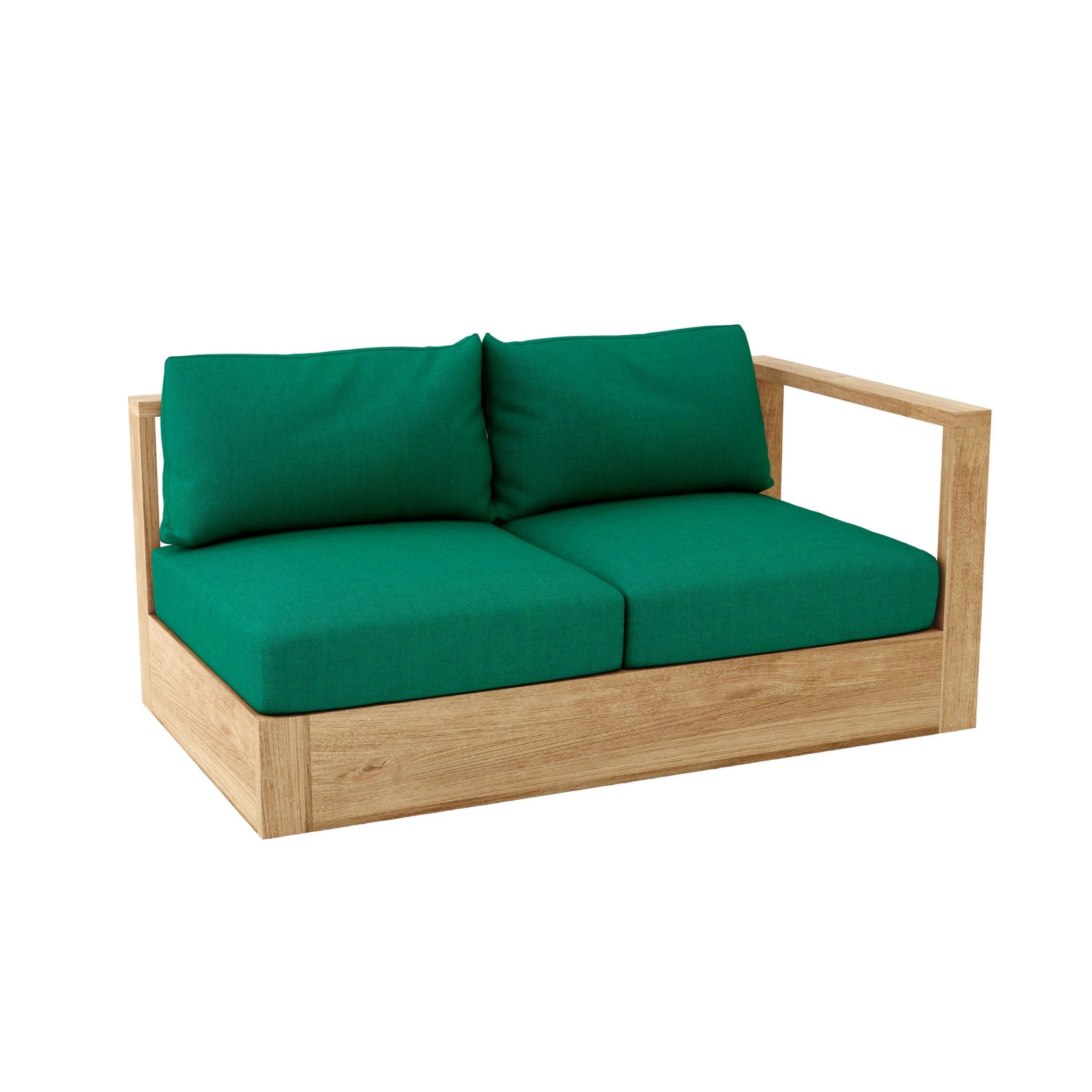 Copacabana Deep Seating Left Loveseat – Outdoor Sofas (Forest Green) by Anderson Teak