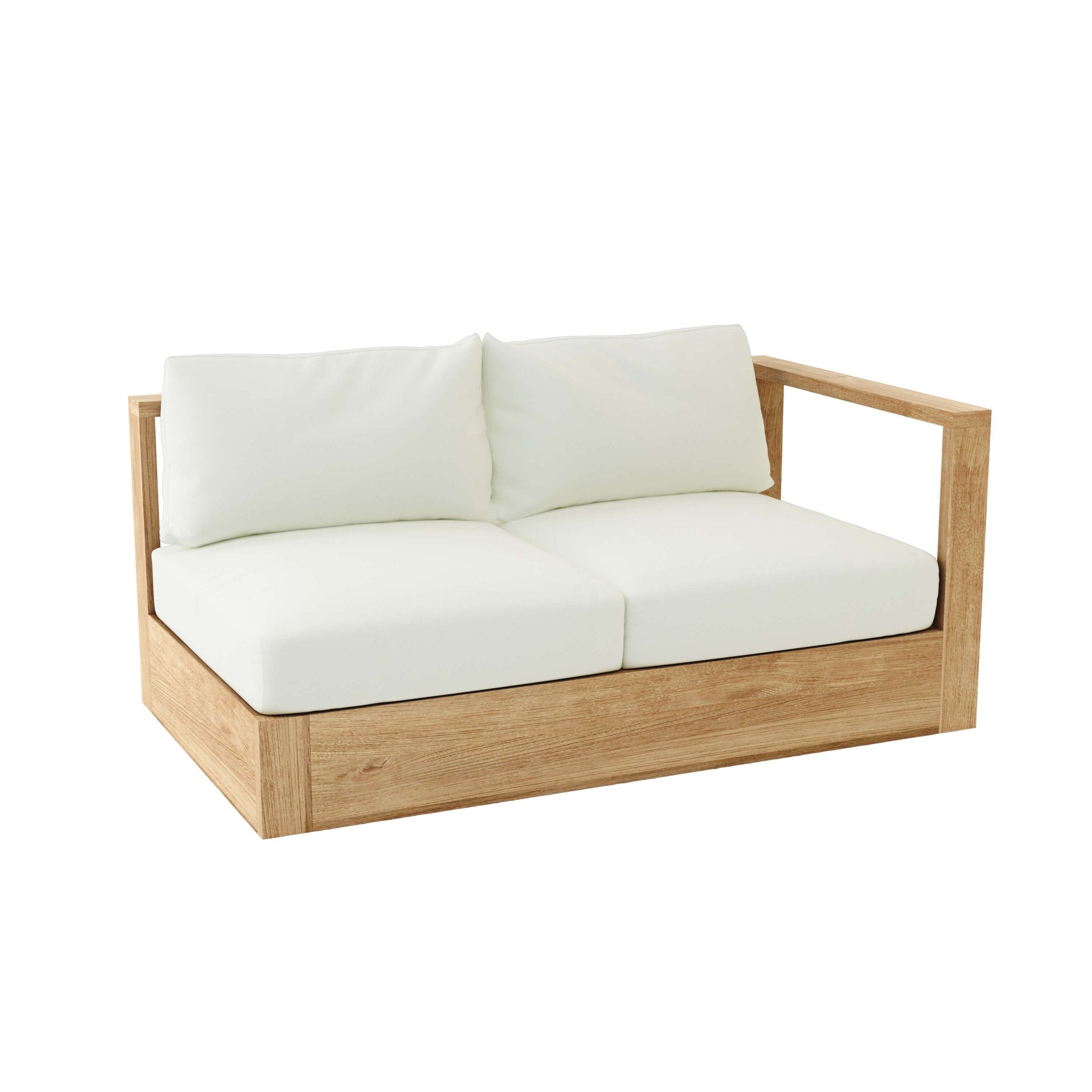 Copacabana Deep Seating Left Loveseat – Outdoor Sofas (Natural) by Anderson Teak