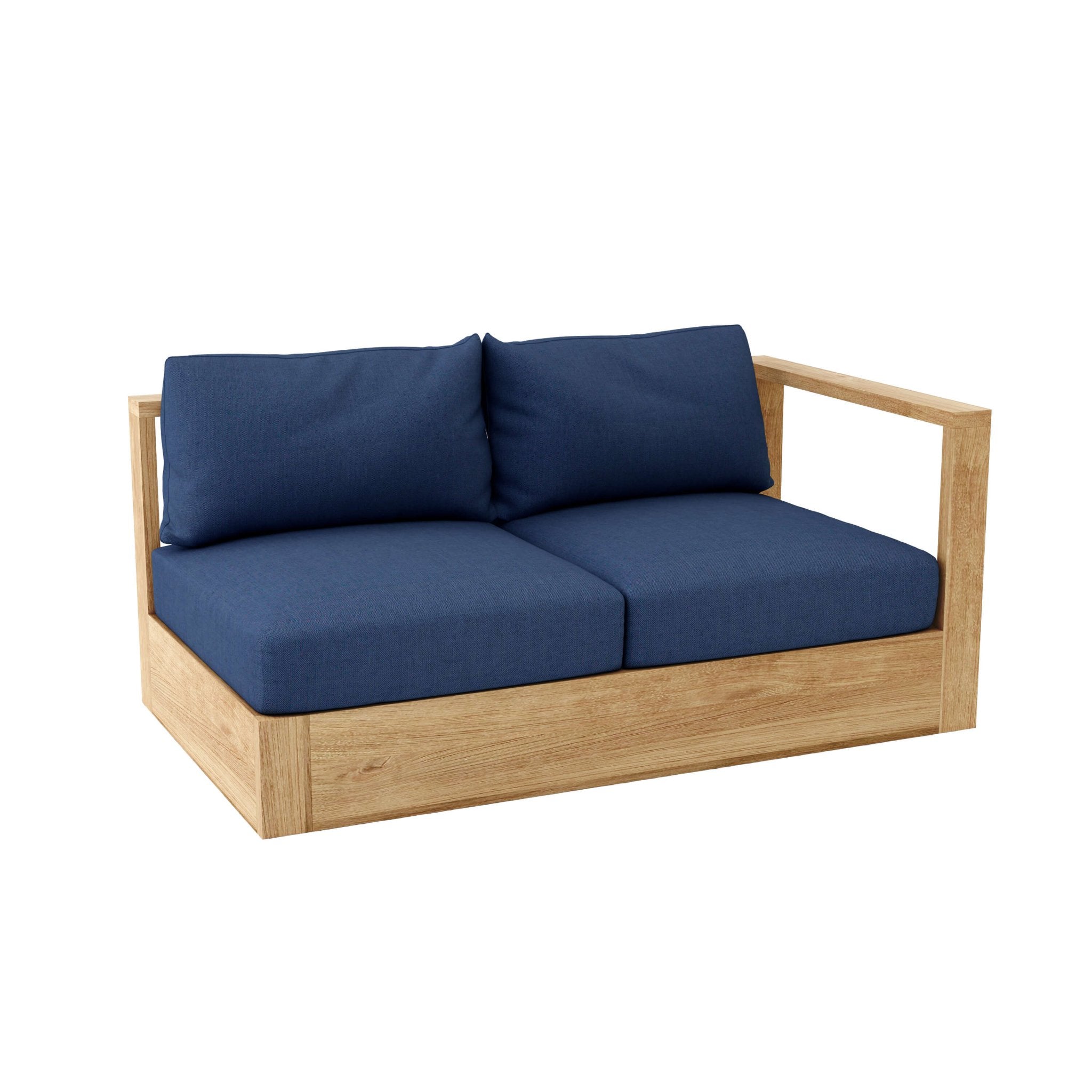 Copacabana Deep Seating Left Loveseat – Outdoor Sofas (Natural) by Anderson Teak