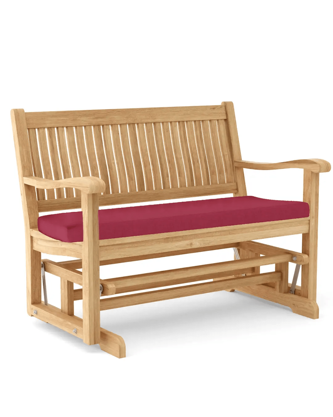 Del - Amo Glider – Teak Bench (Burgundy) by Anderson Teak