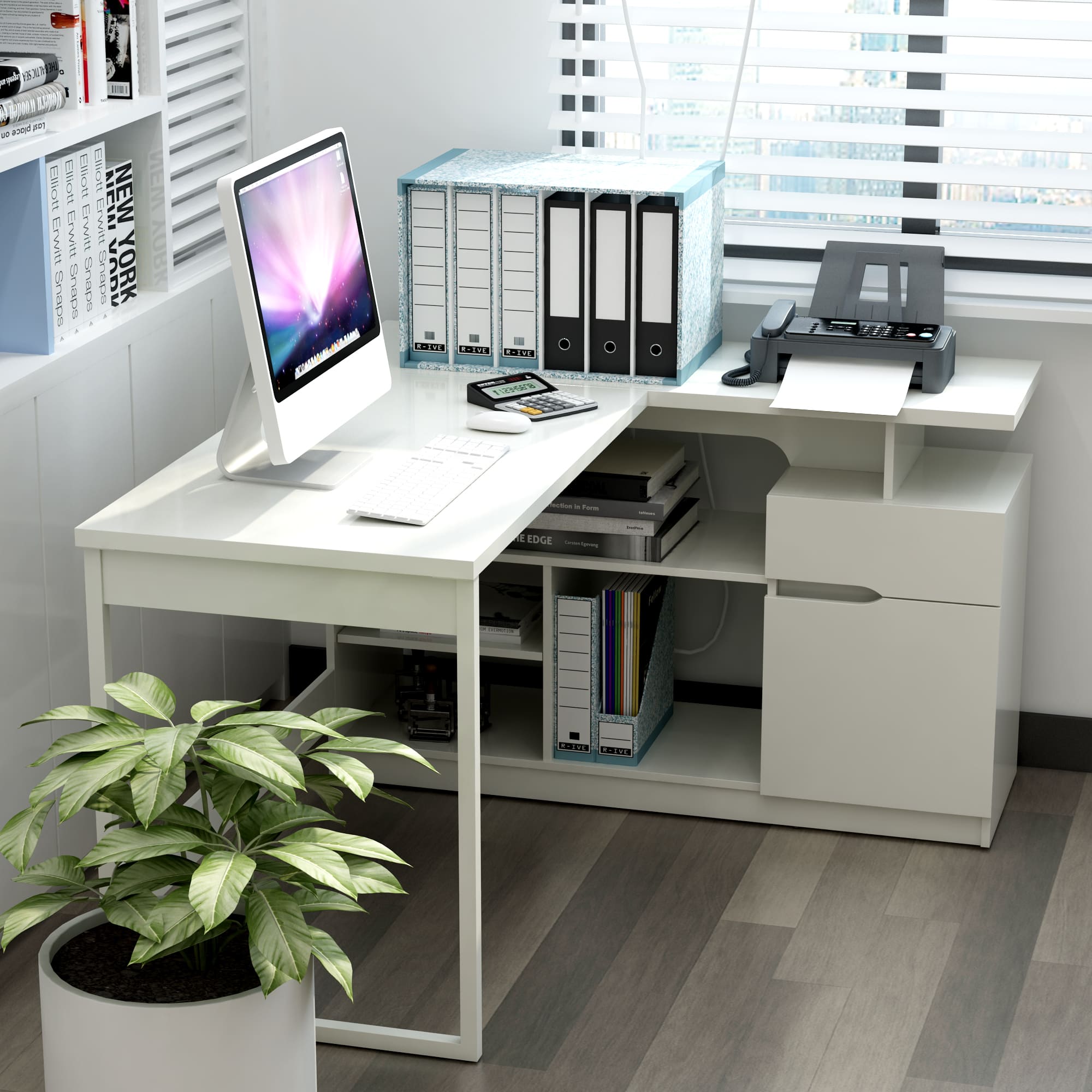 Lexi 55" Corner Desk – () by Modern Haus