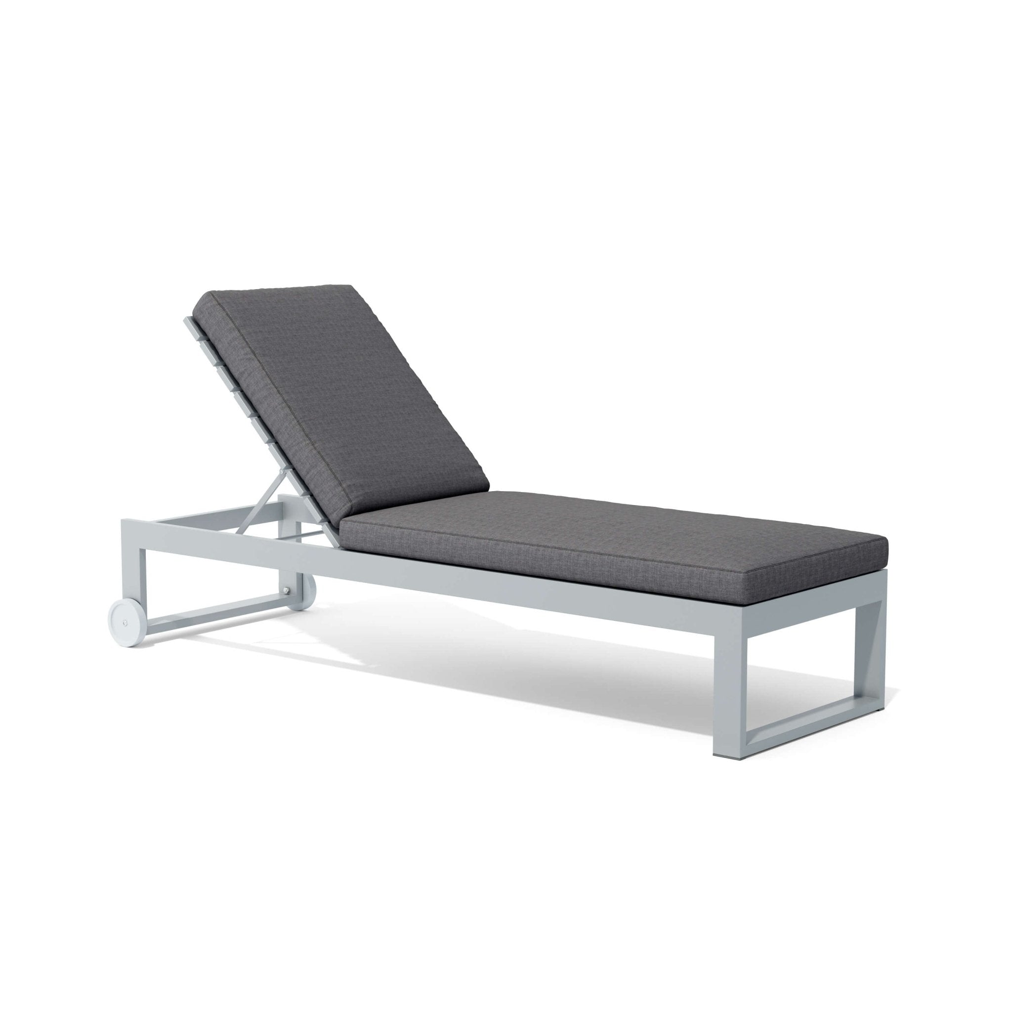 Lucca Sun Lounger – Teak Daybed (Dark Grey) by Montserrat Collection