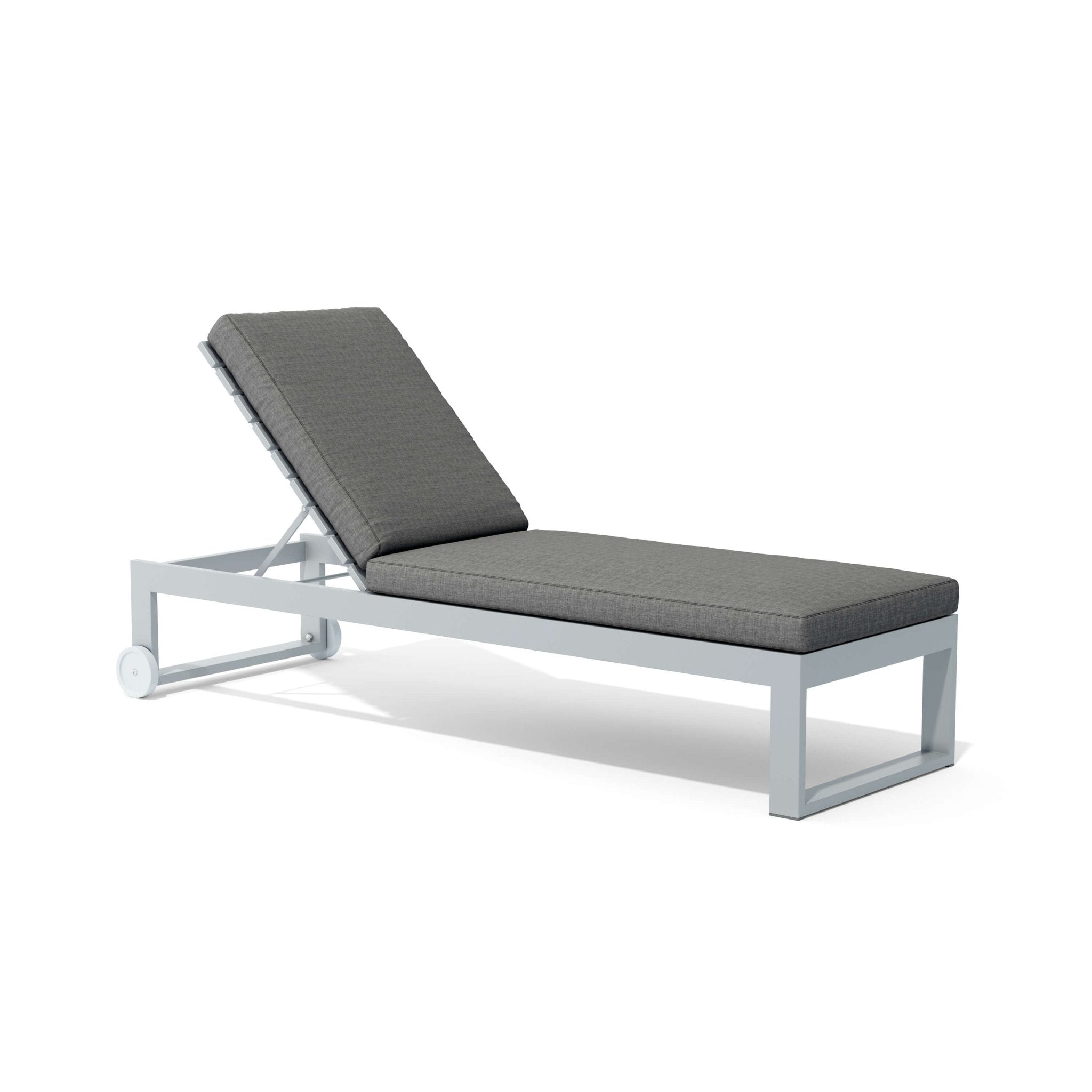 Lucca Sun Lounger – Teak Daybed (Dark Grey) by Montserrat Collection