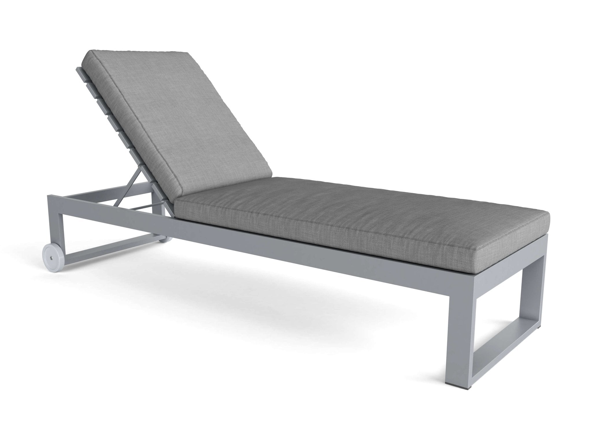 Lucca Sun Lounger – Teak Daybed (Dark Grey) by Montserrat Collection
