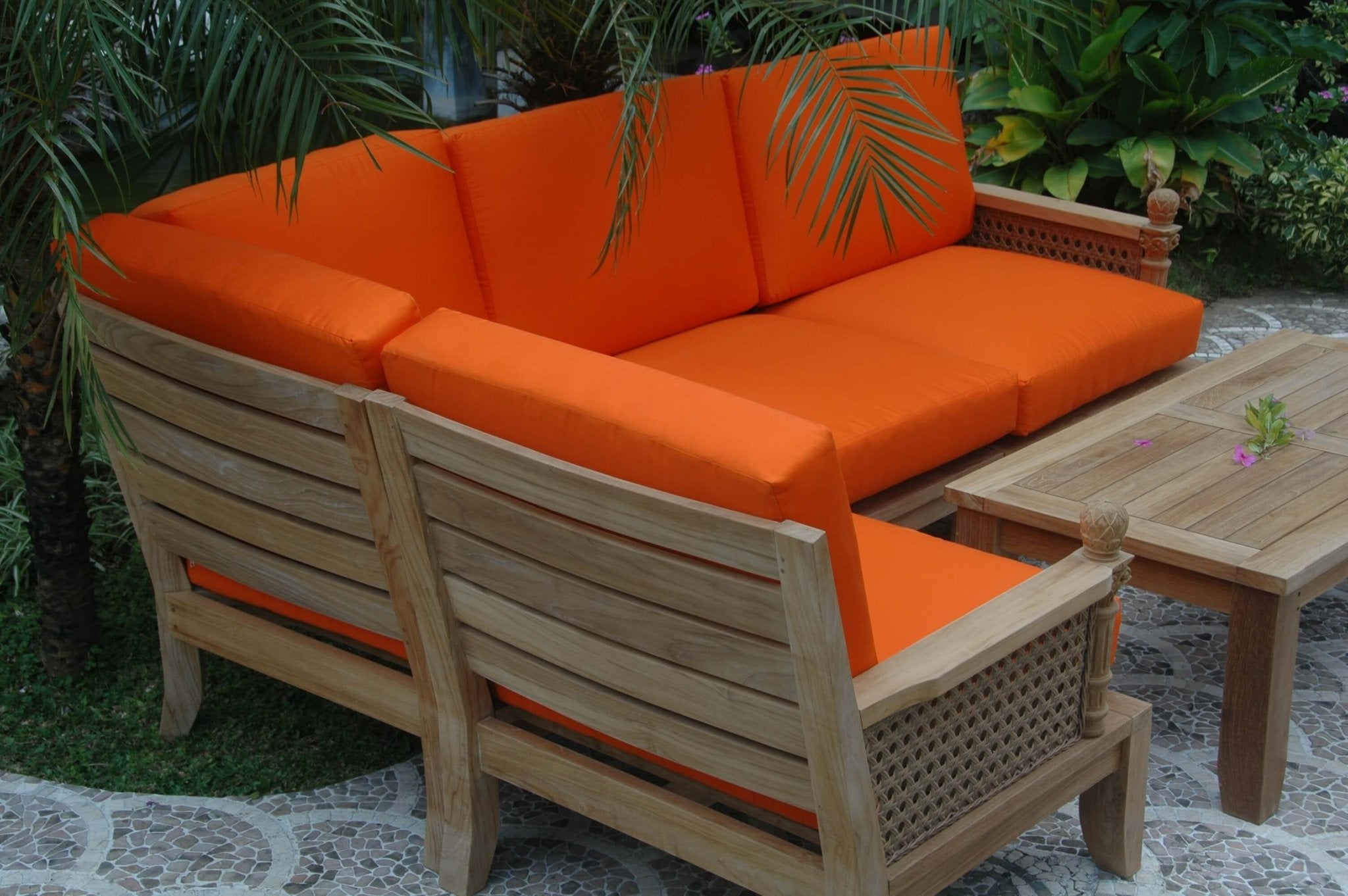 Luxe Modular Deep Seating Set – (Cast Slate/Bliss Smoke) by Anderson Teak