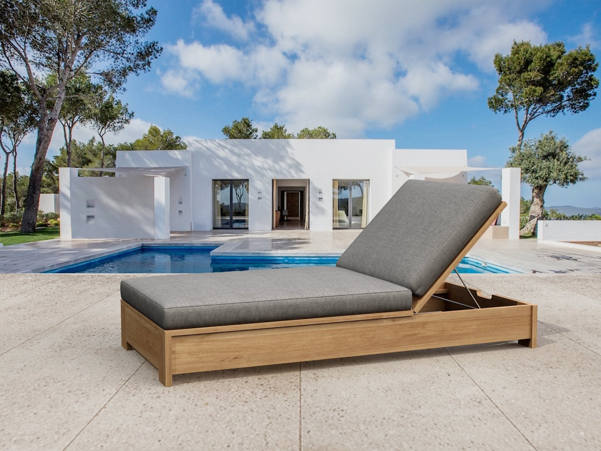 Madera Sun Lounger – Teak Daybed (No Cushion) by Anderson Teak
