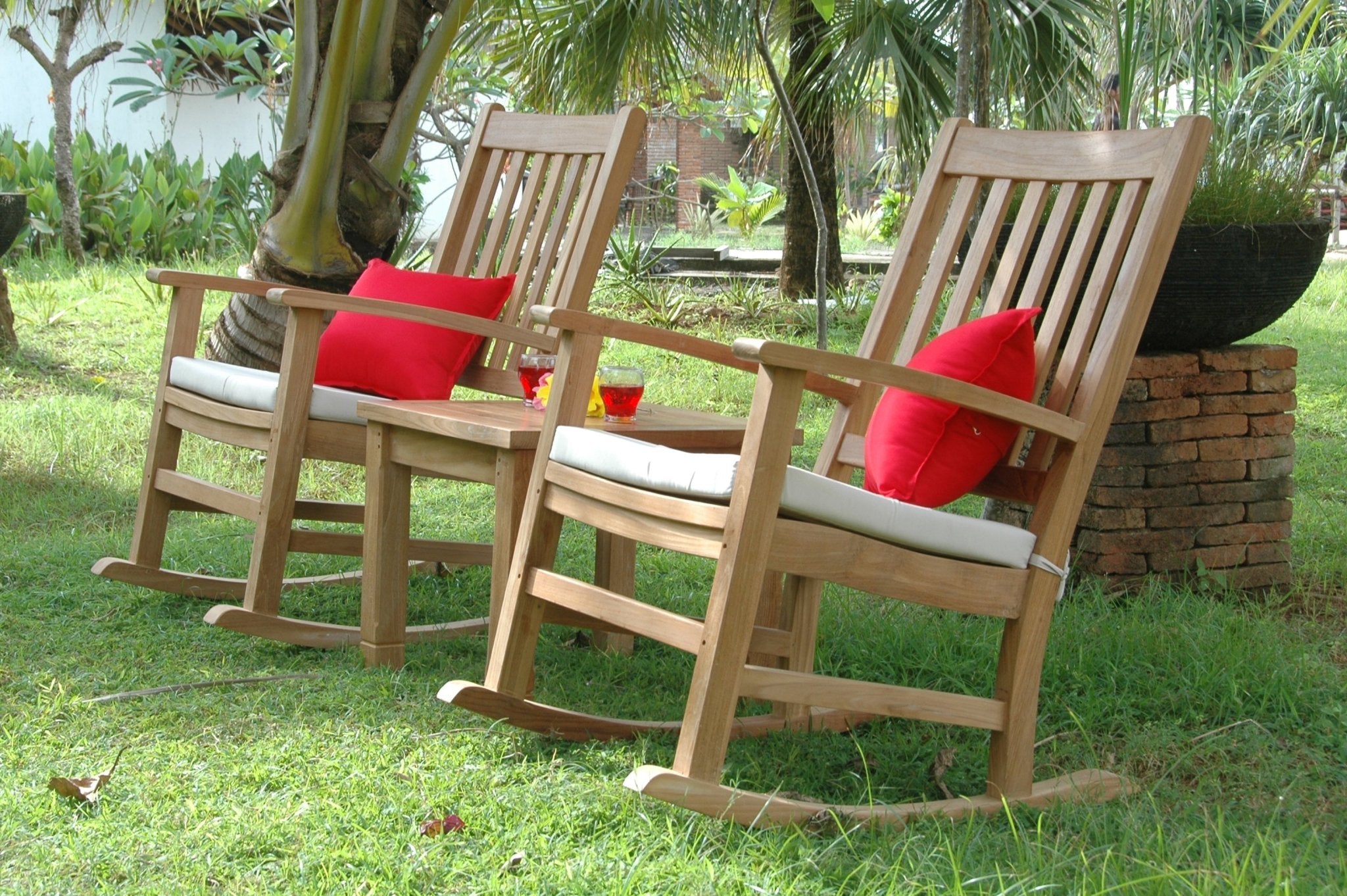 Palm 3 - pc Beach Rocking Armchair Set – () by Chapman Collection