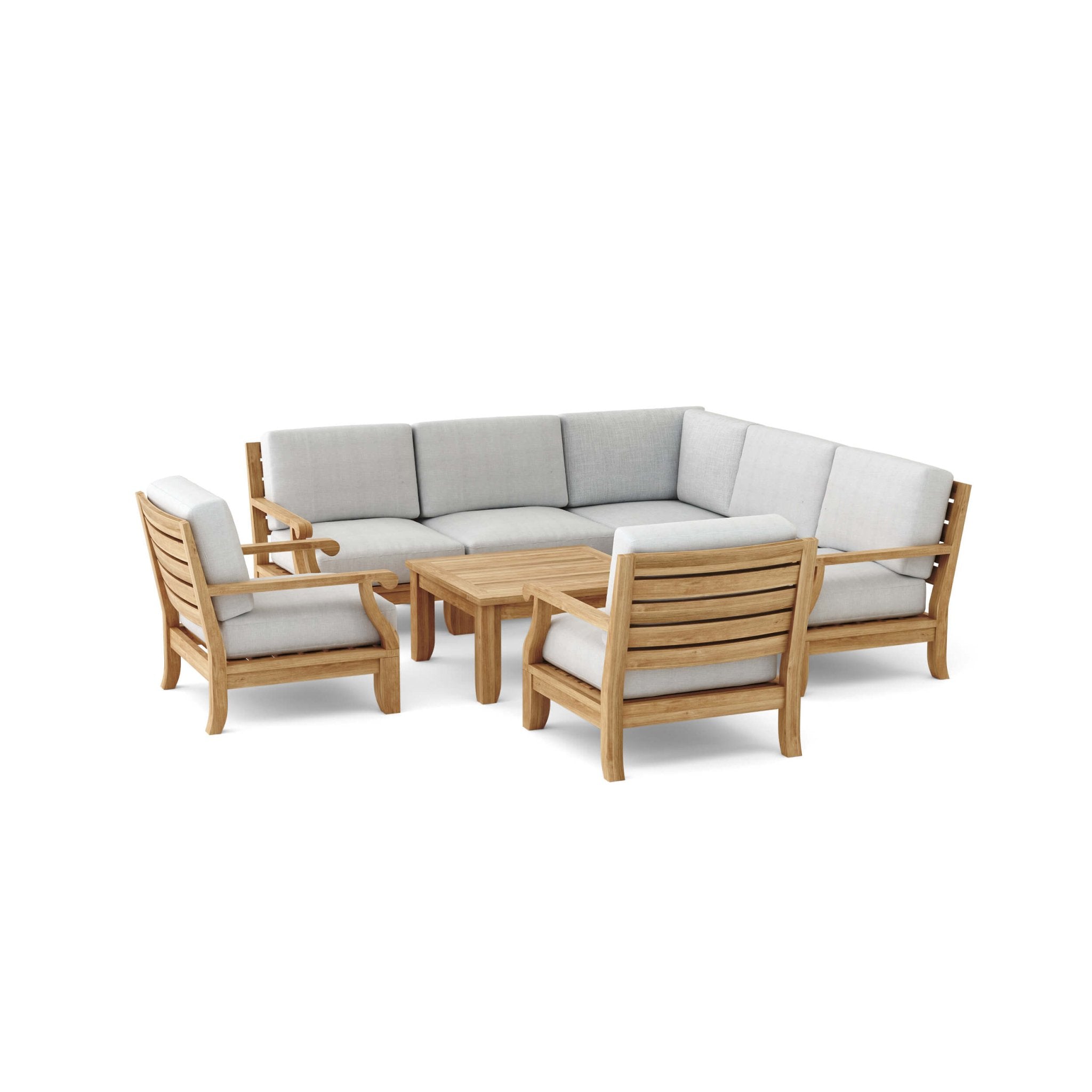 Riviera Modular Deep Seating Set – (Granite) by Anderson Teak