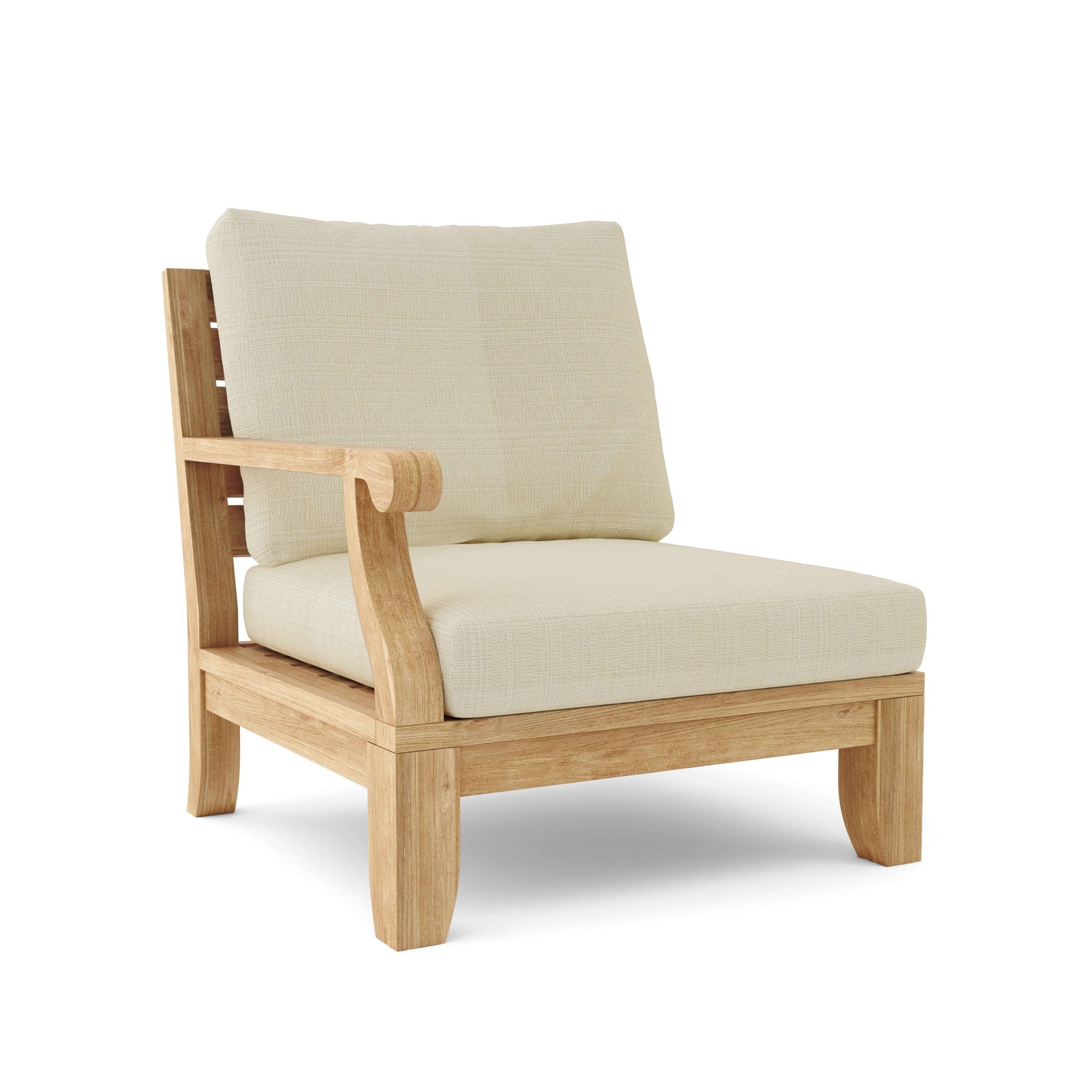 Riviera Modular Deep Seating Set – Teak Sofa (Linen Antique Beige) by Anderson Teak