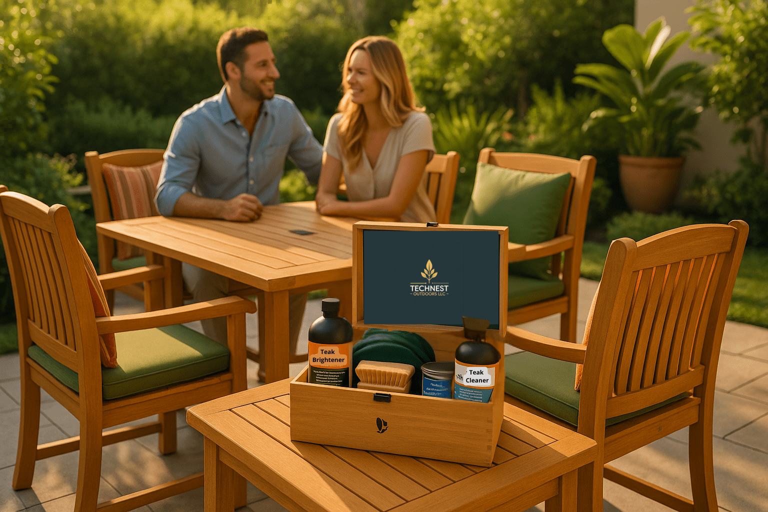 Teak Furniture Maintenance Kit – Complete 4 - Piece Care Set – maintenance kit () by TechNest Outdoors