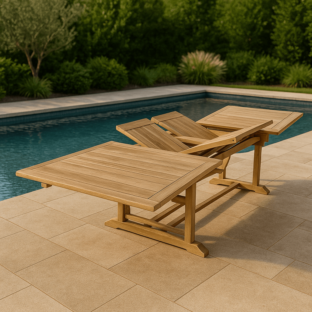 Valencia 117" Rectangular Double Extension Table – () by Anderson Teak