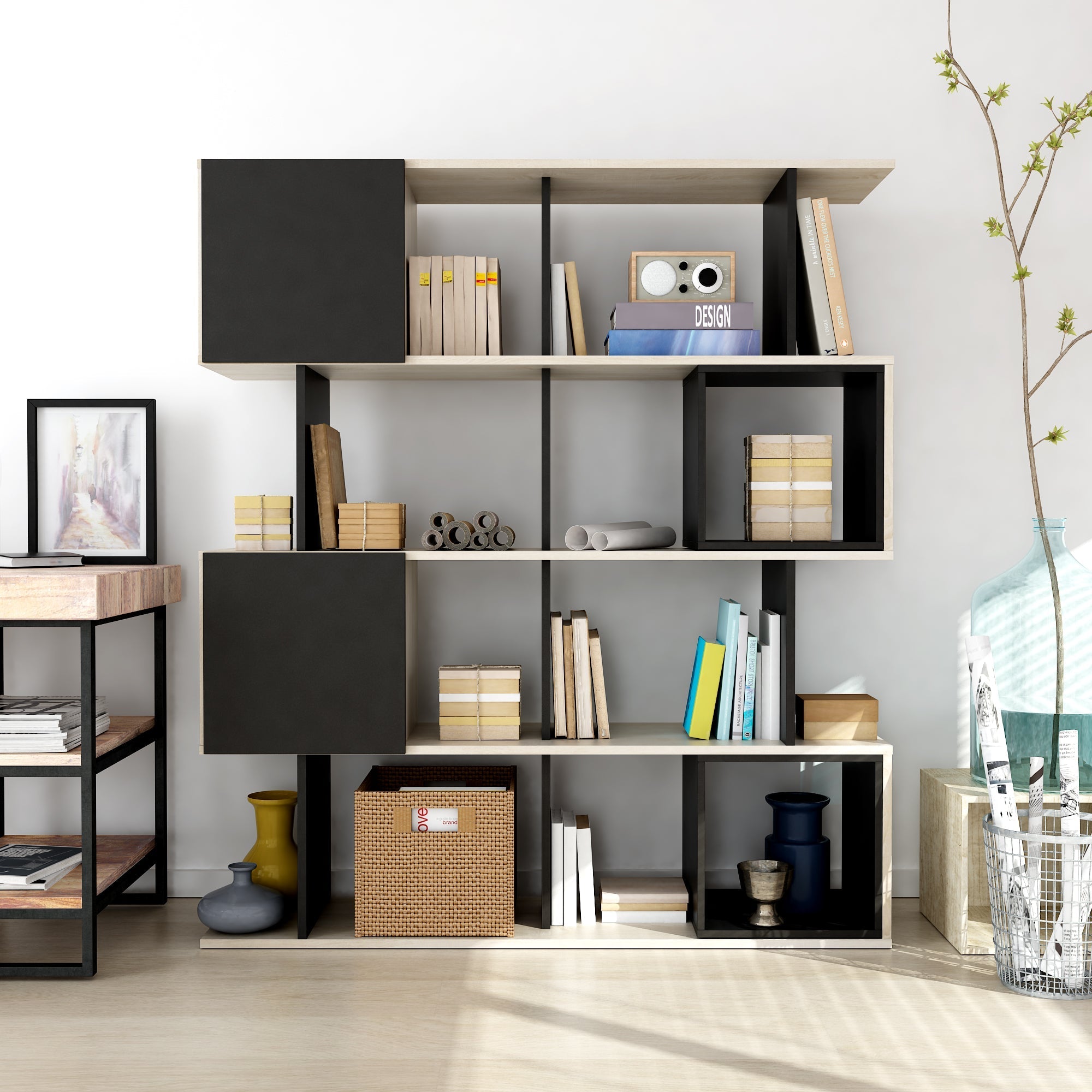 Alliance Geometric Bookcase – () by Modern Haus