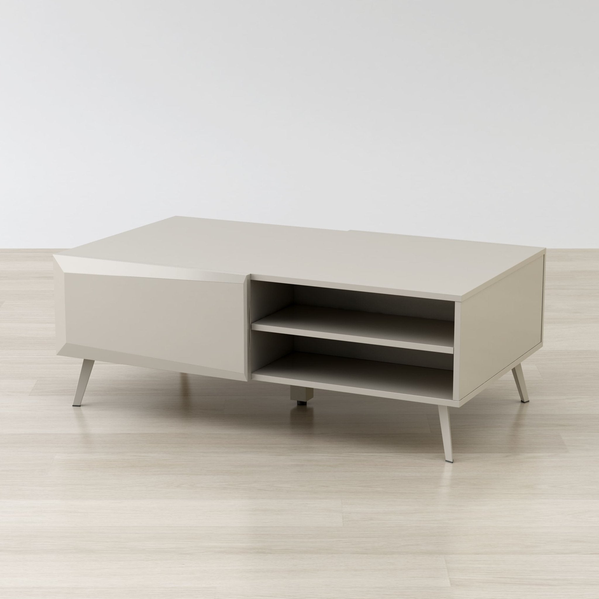 Altus 43" Coffee Table Grey Gloss – () by Modern Haus