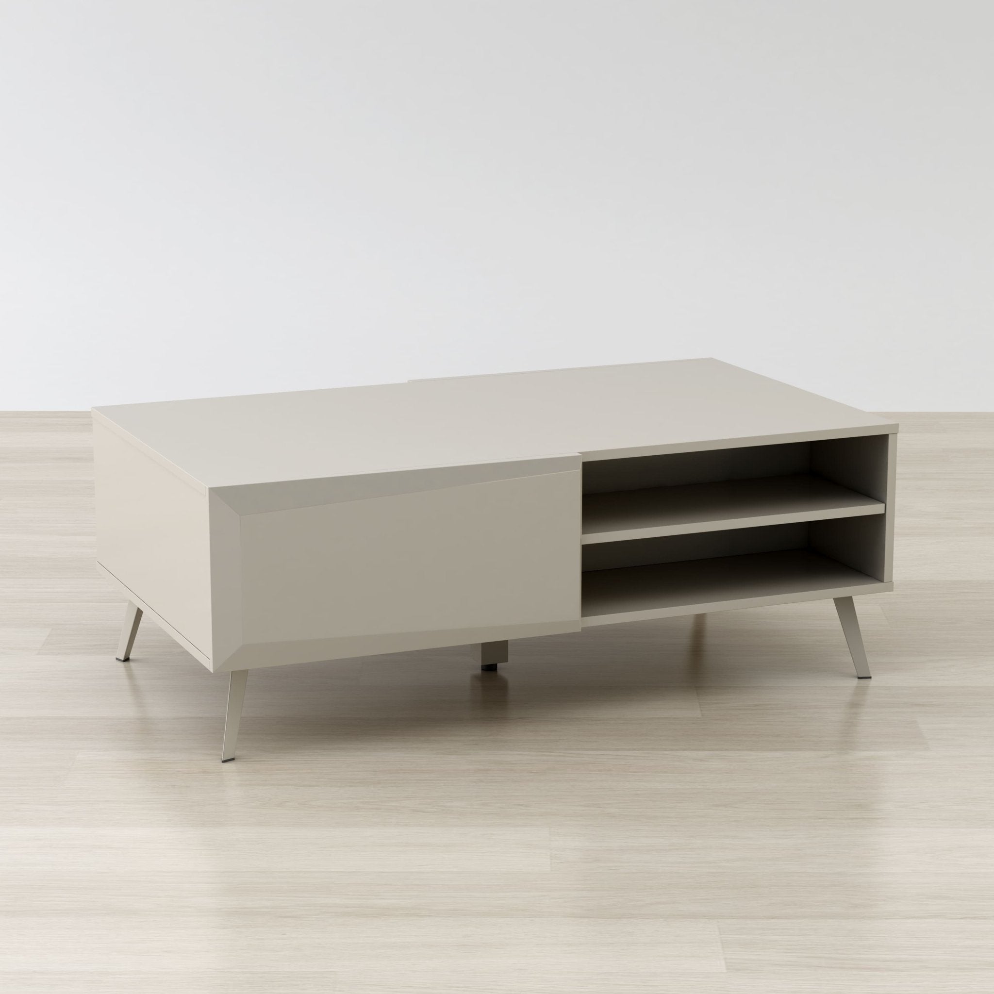 Altus 43" Coffee Table Grey Gloss – () by Modern Haus