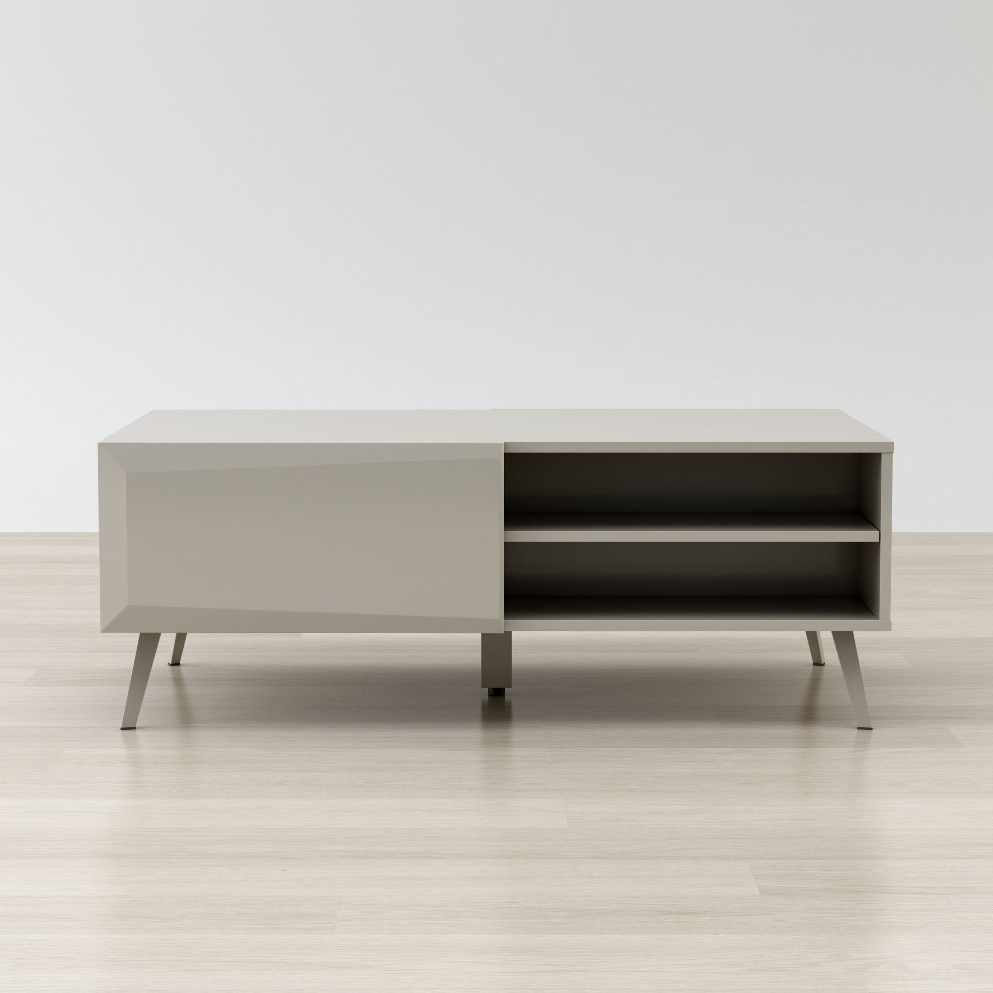 Altus 43" Coffee Table Grey Gloss – () by Modern Haus