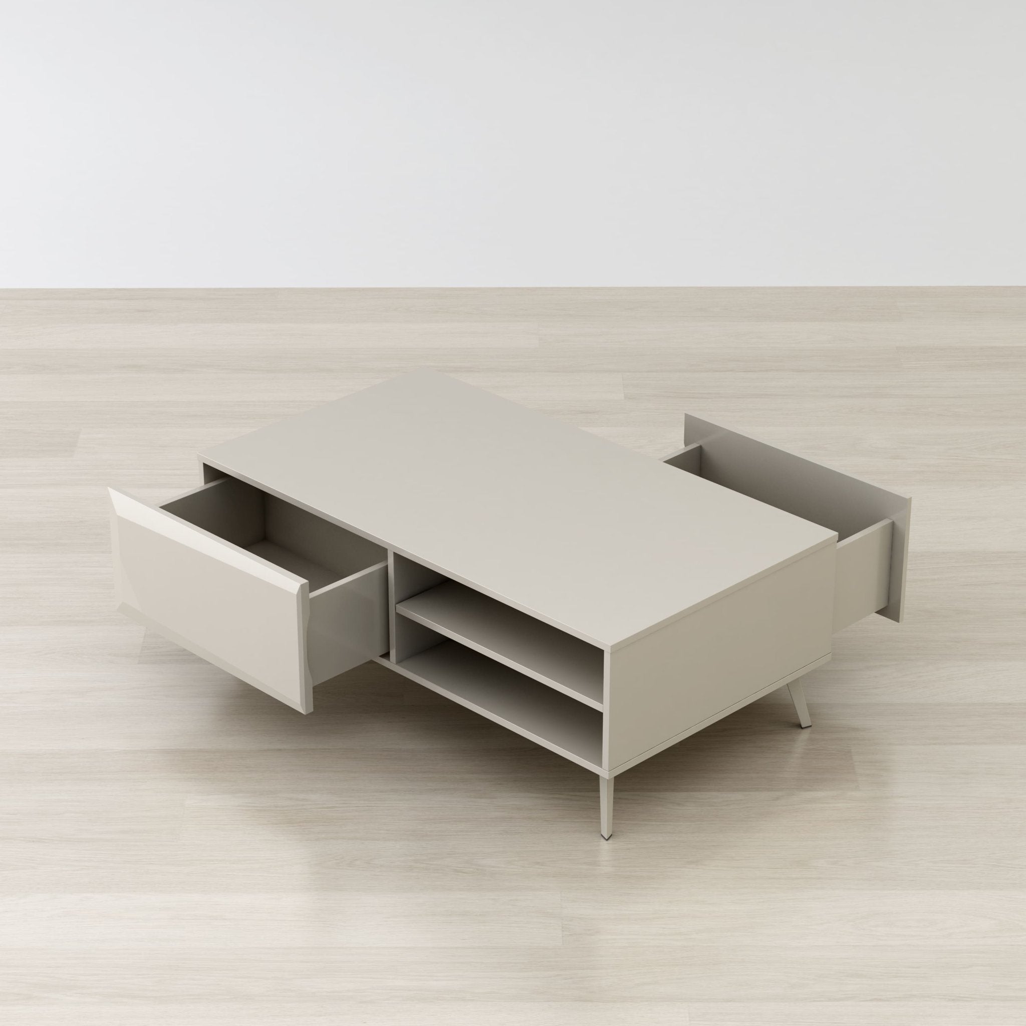 Altus 43" Coffee Table Grey Gloss – () by Modern Haus