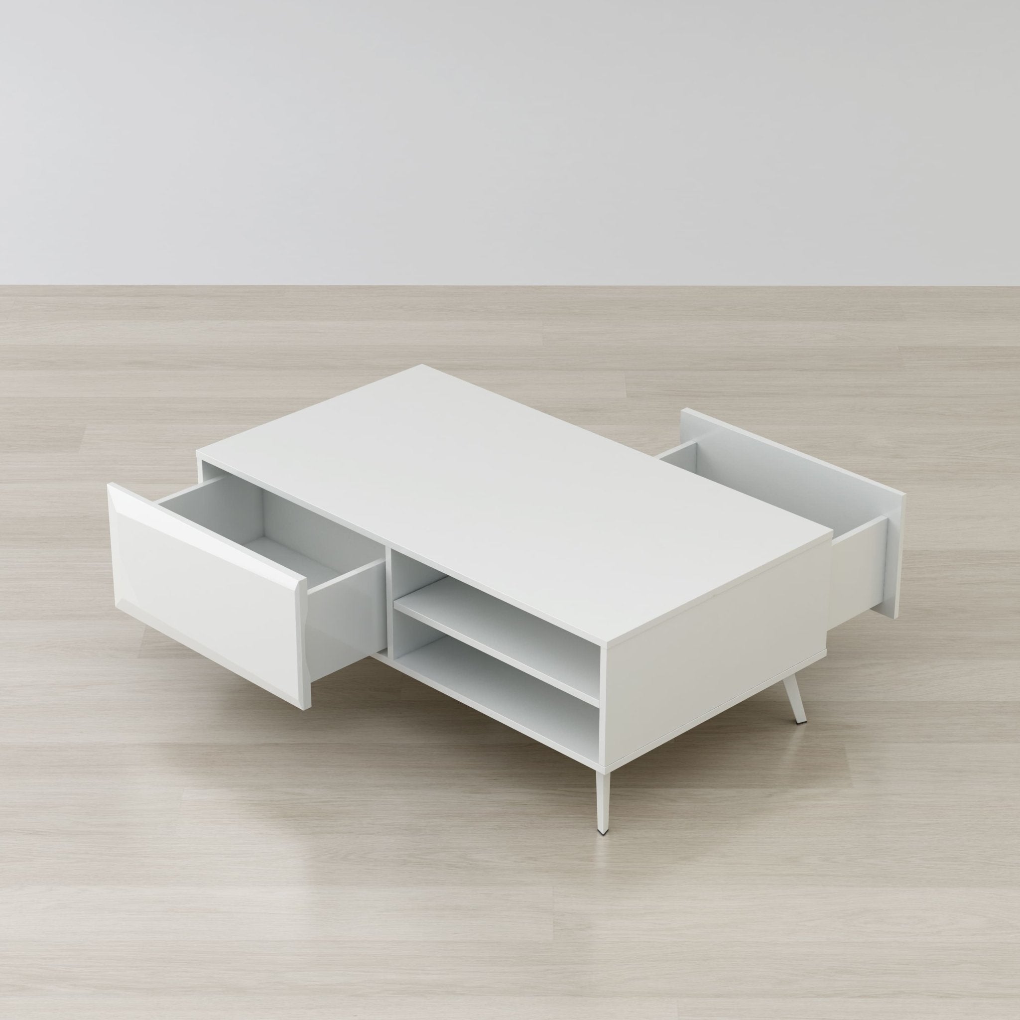 Altus 43" Coffee Table White Glossy – () by Modern Haus