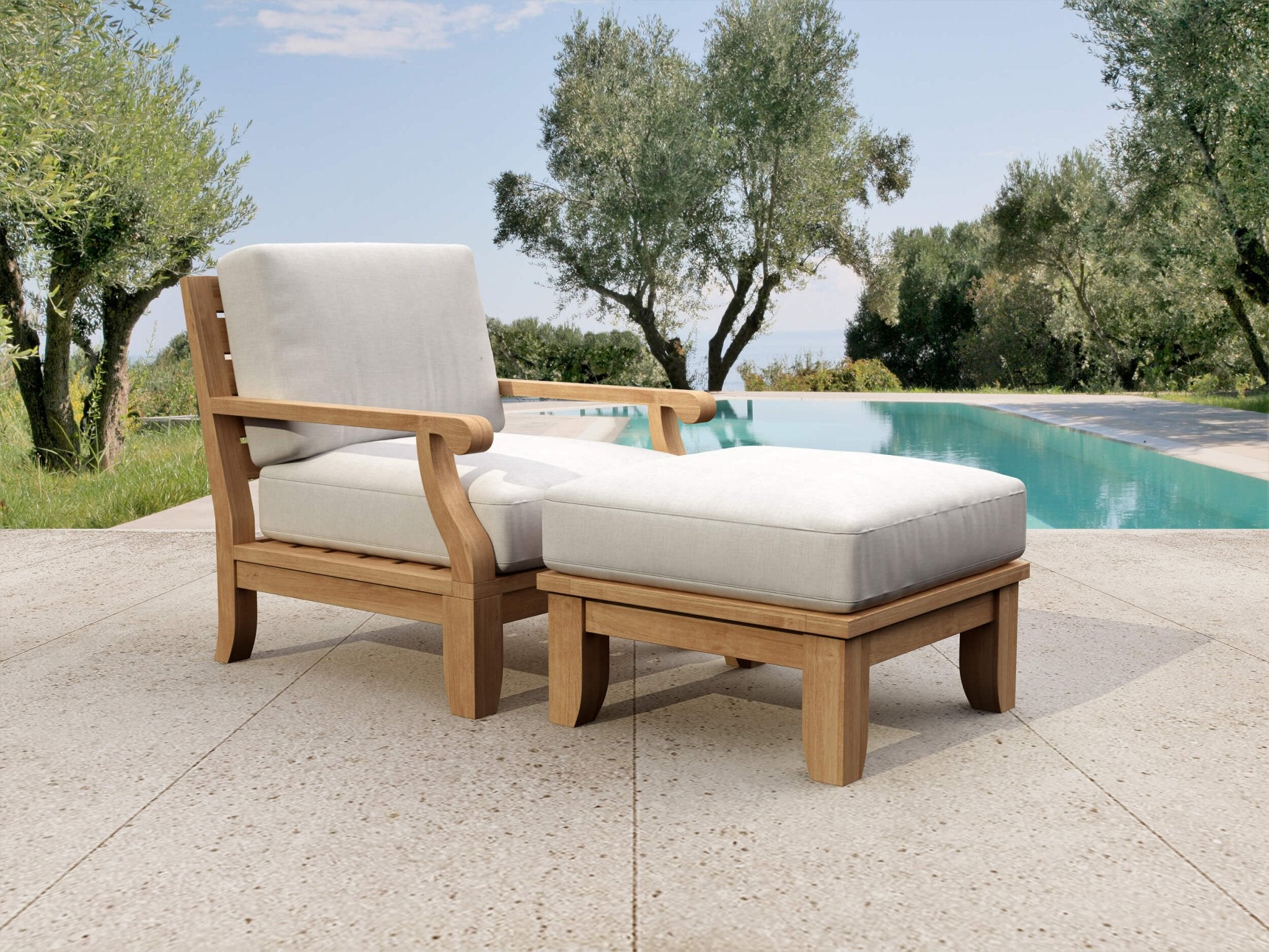 Anderson Teak Riviera Deep Seating Set – (Natural) by Anderson Teak
