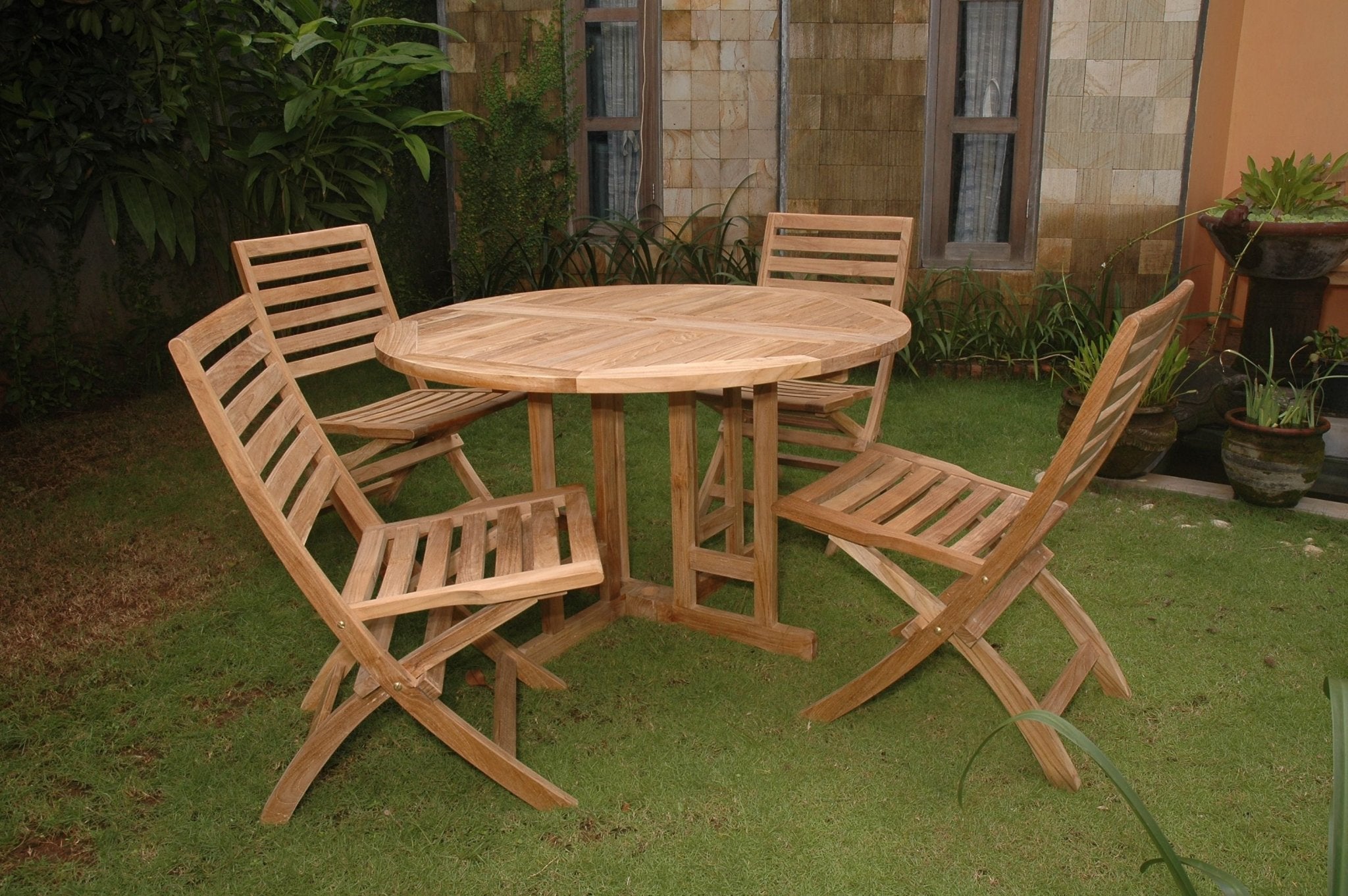 Andrew Butterfly Folding 5 - pieces Dining Set – Teak Dining Set () by Anderson Teak