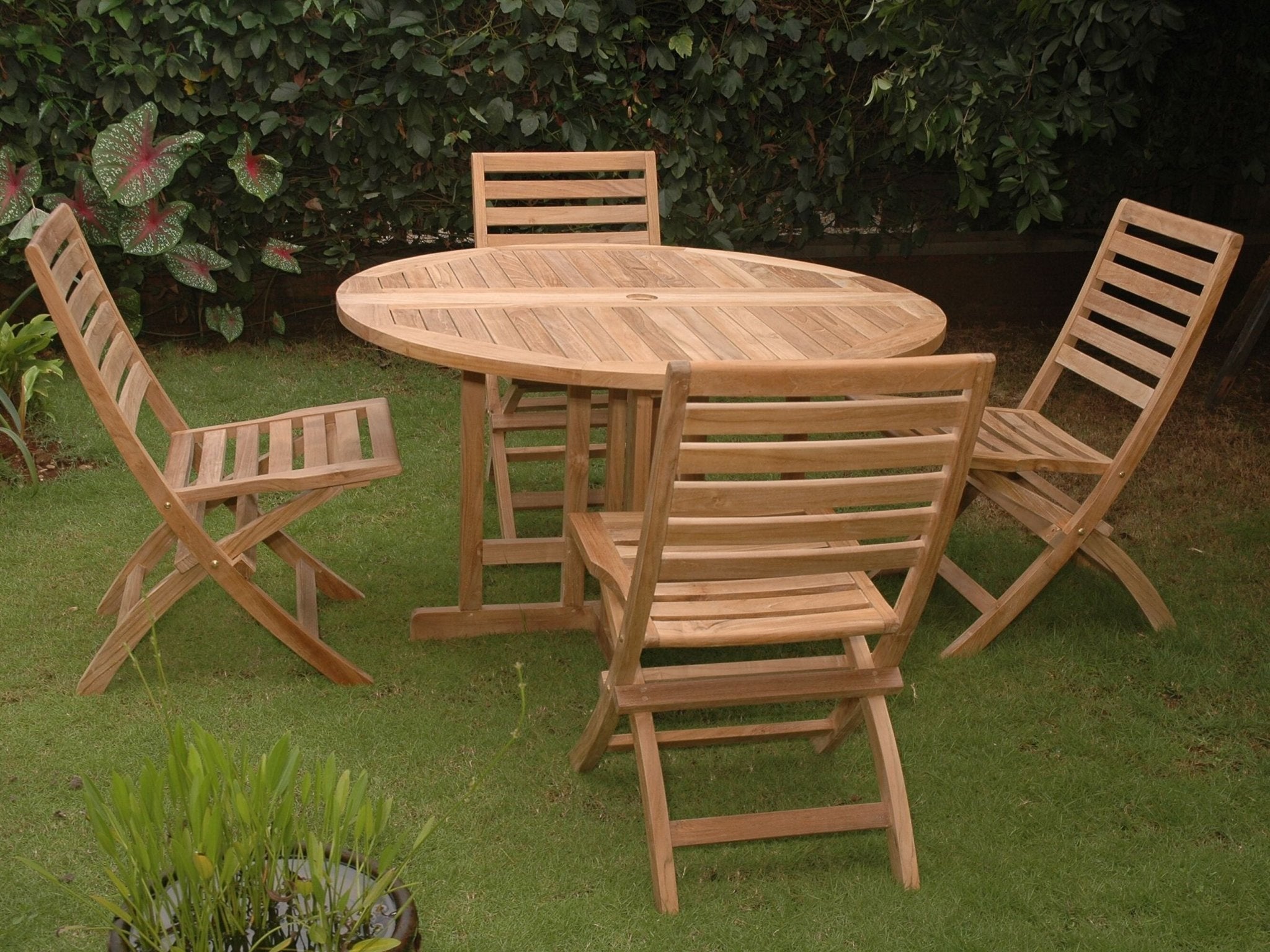 Andrew Butterfly Folding 5 - pieces Dining Set – Teak Dining Set () by Anderson Teak