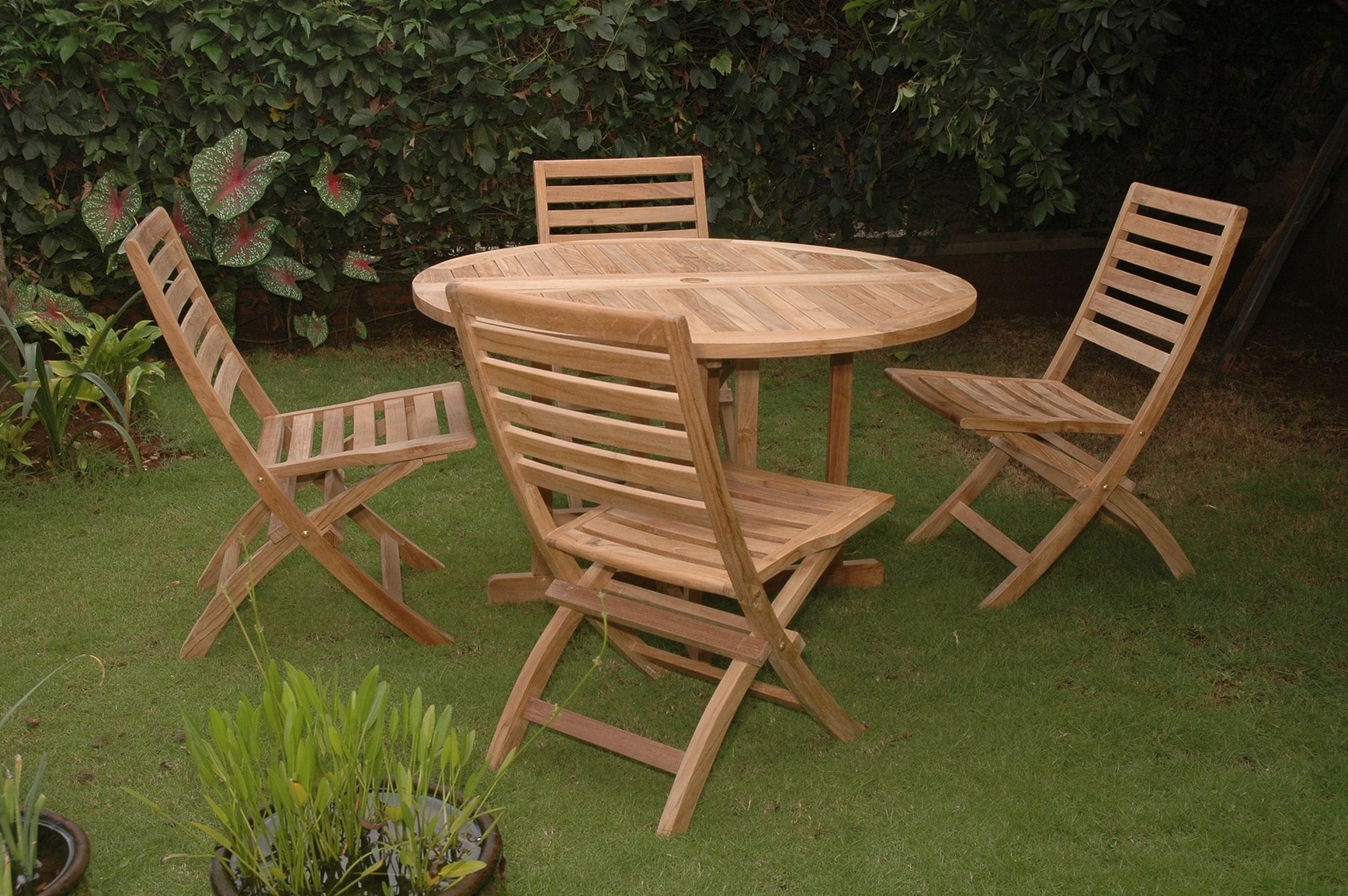 Andrew Butterfly Folding 5 - pieces Dining Set – Teak Dining Set () by Anderson Teak