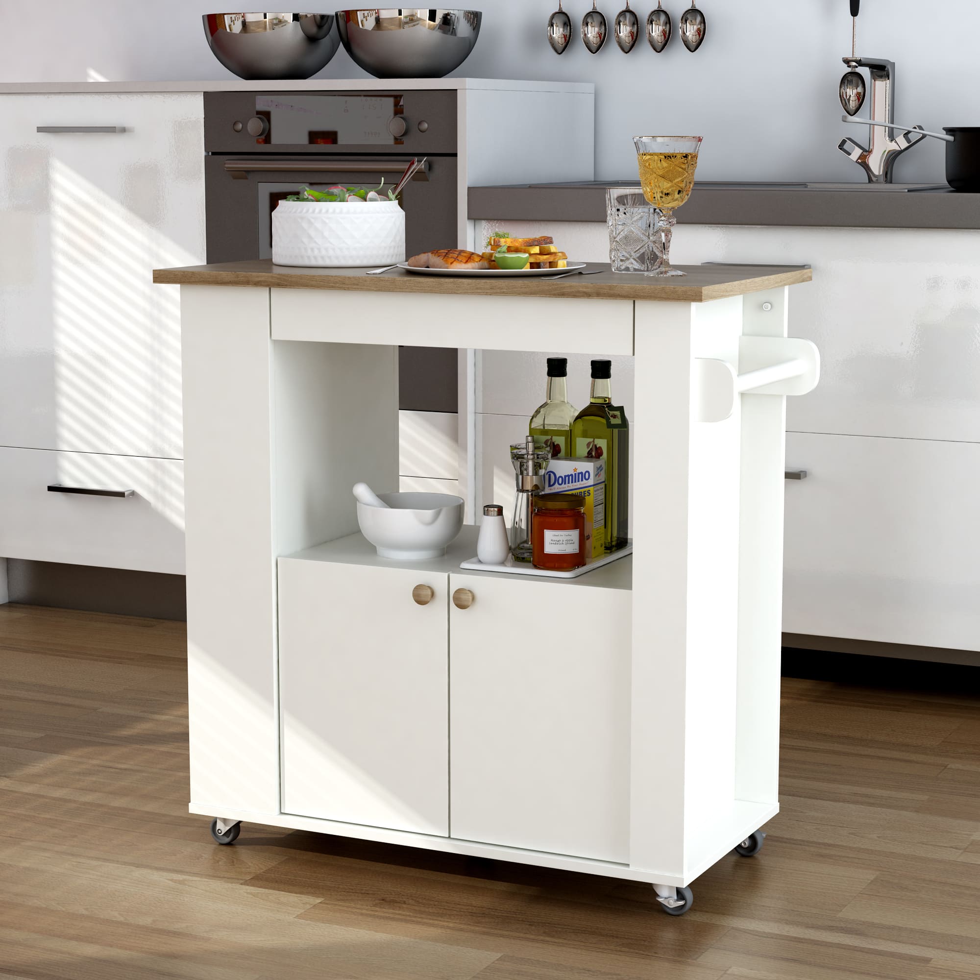 Aston 34" Kitchen Cart – () by Modern Haus