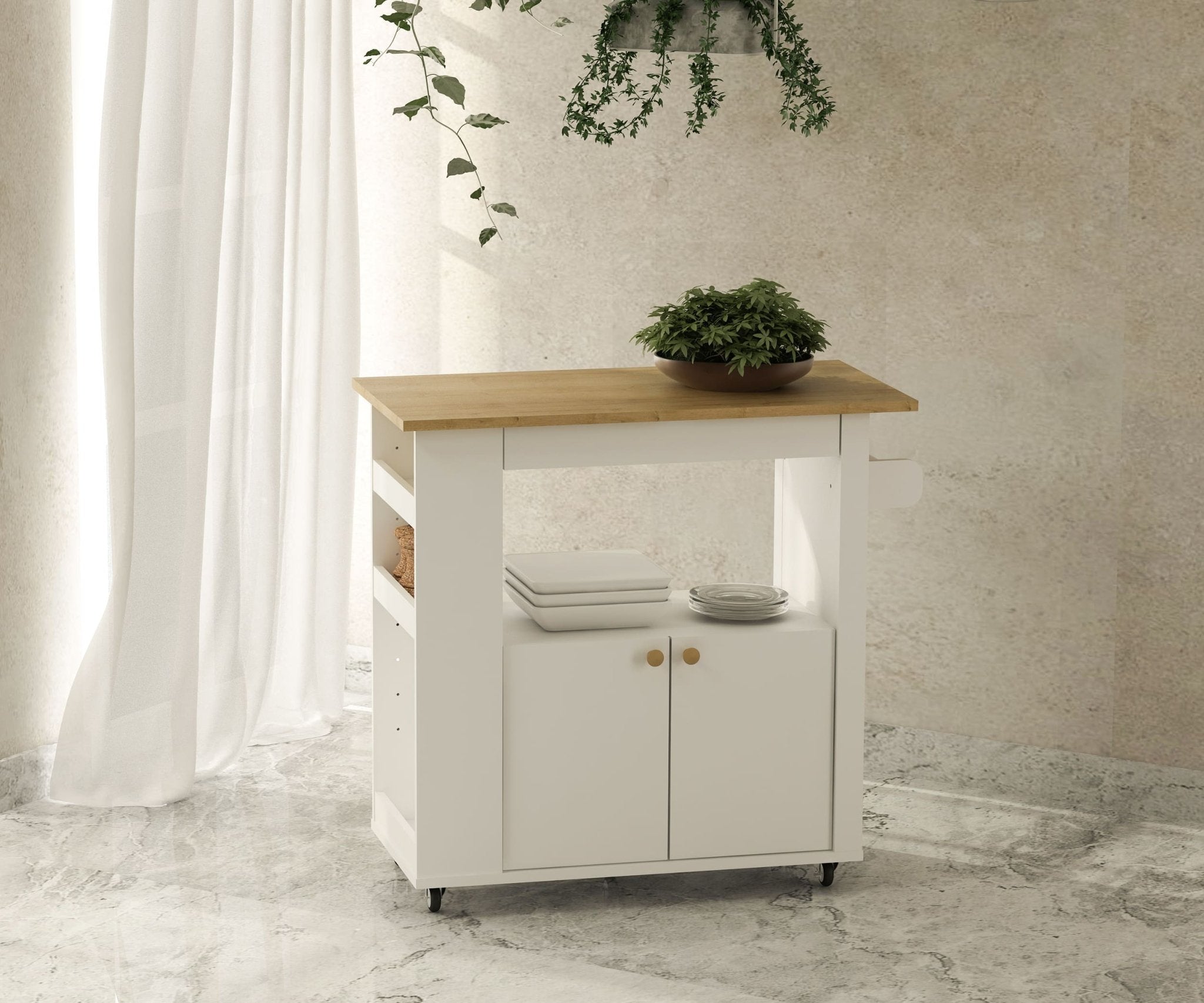 Aston 34" Kitchen Cart – () by Modern Haus