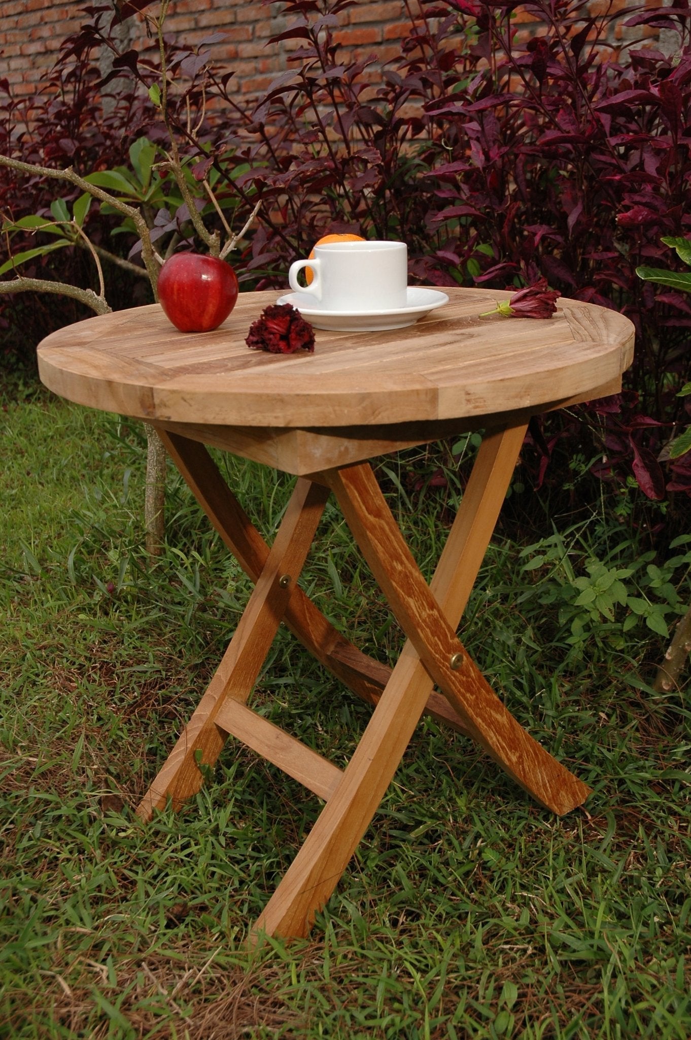 Bahama 20" Mini Side Round Folding Table – () by Anderson Teak