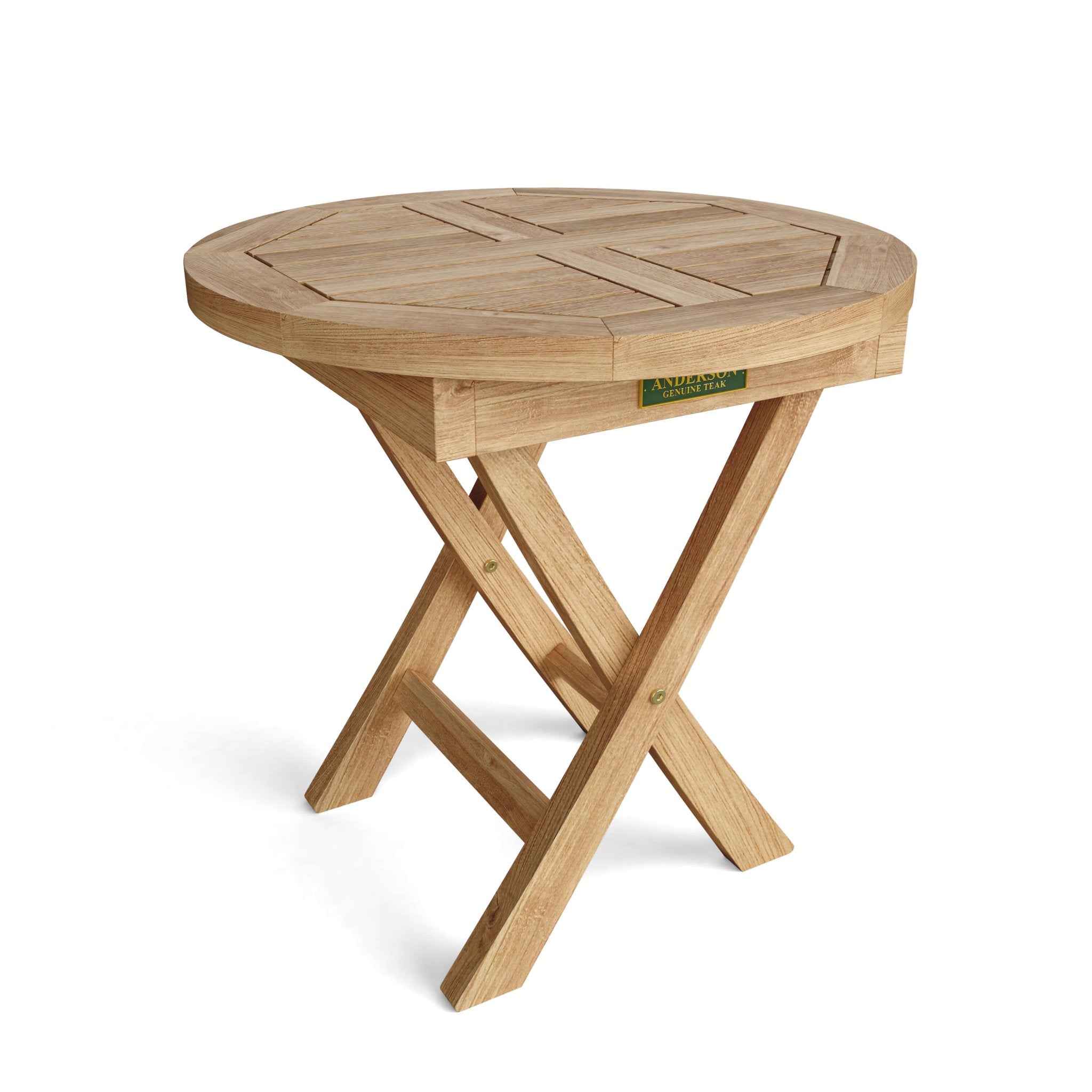 Bahama 20" Mini Side Round Folding Table – () by Anderson Teak
