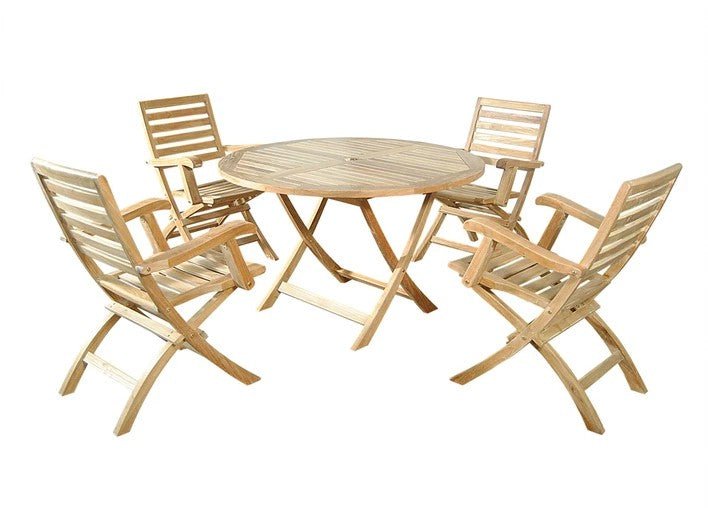 Bahama Andrew 5 - pc Dining Table Set – Teak Dining Set () by Anderson Teak