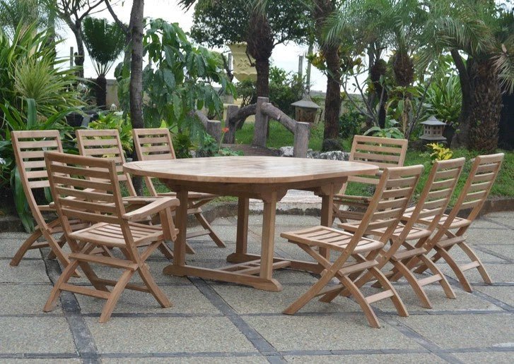 Bahama Andrew 9 - pc Dining Table Set – () by Anderson Teak