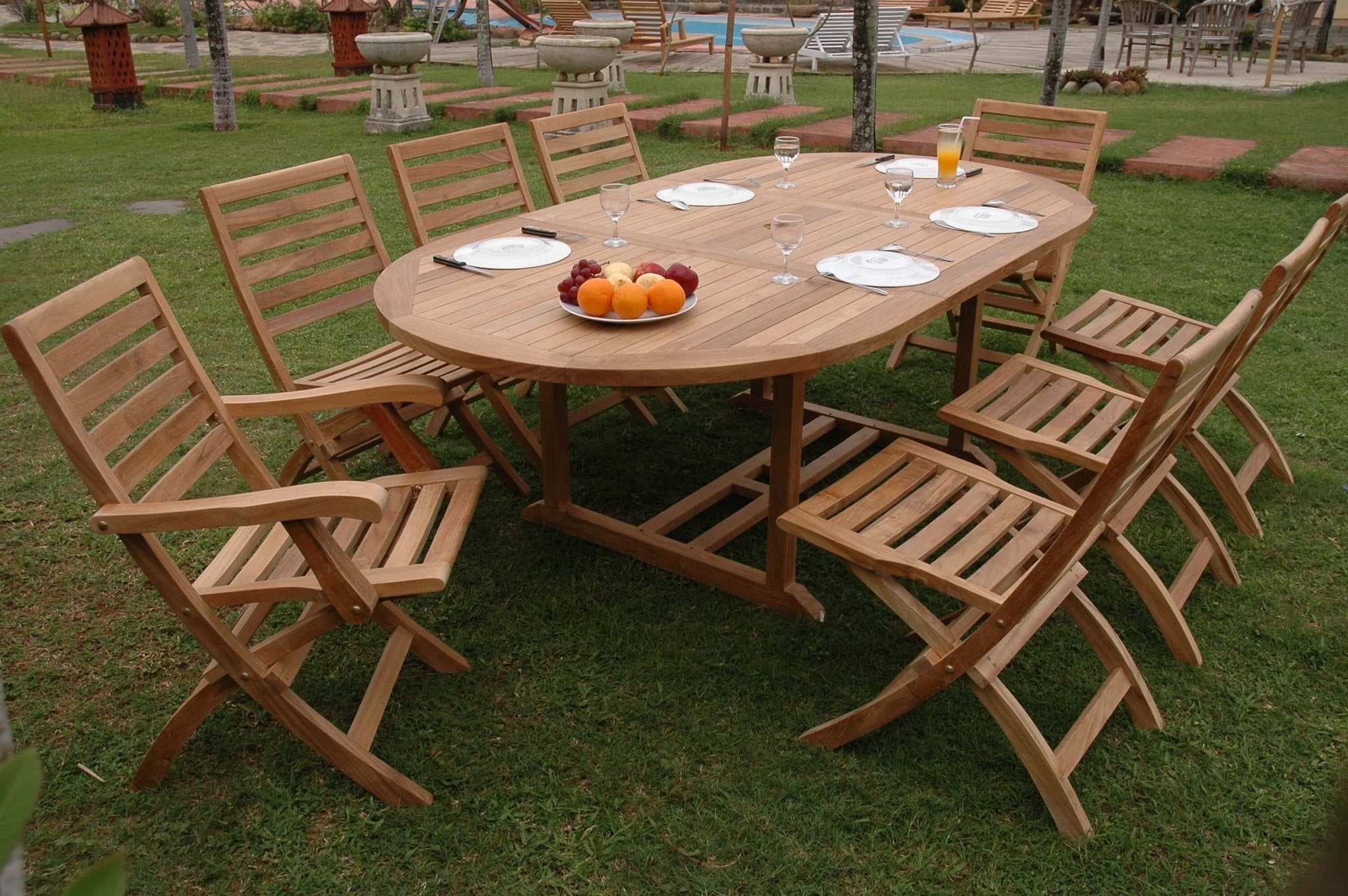Bahama Andrew 9 - pc Dining Table Set – () by Anderson Teak