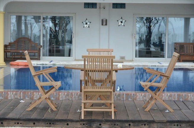 Bahama Classic 5 - pc Dining Table Set – Teak Dining Set () by Anderson Teak