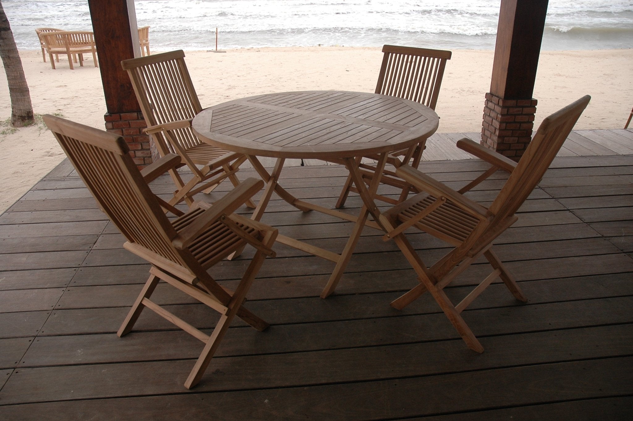 Bahama Classic 5 - pc Dining Table Set – Teak Dining Set () by Anderson Teak